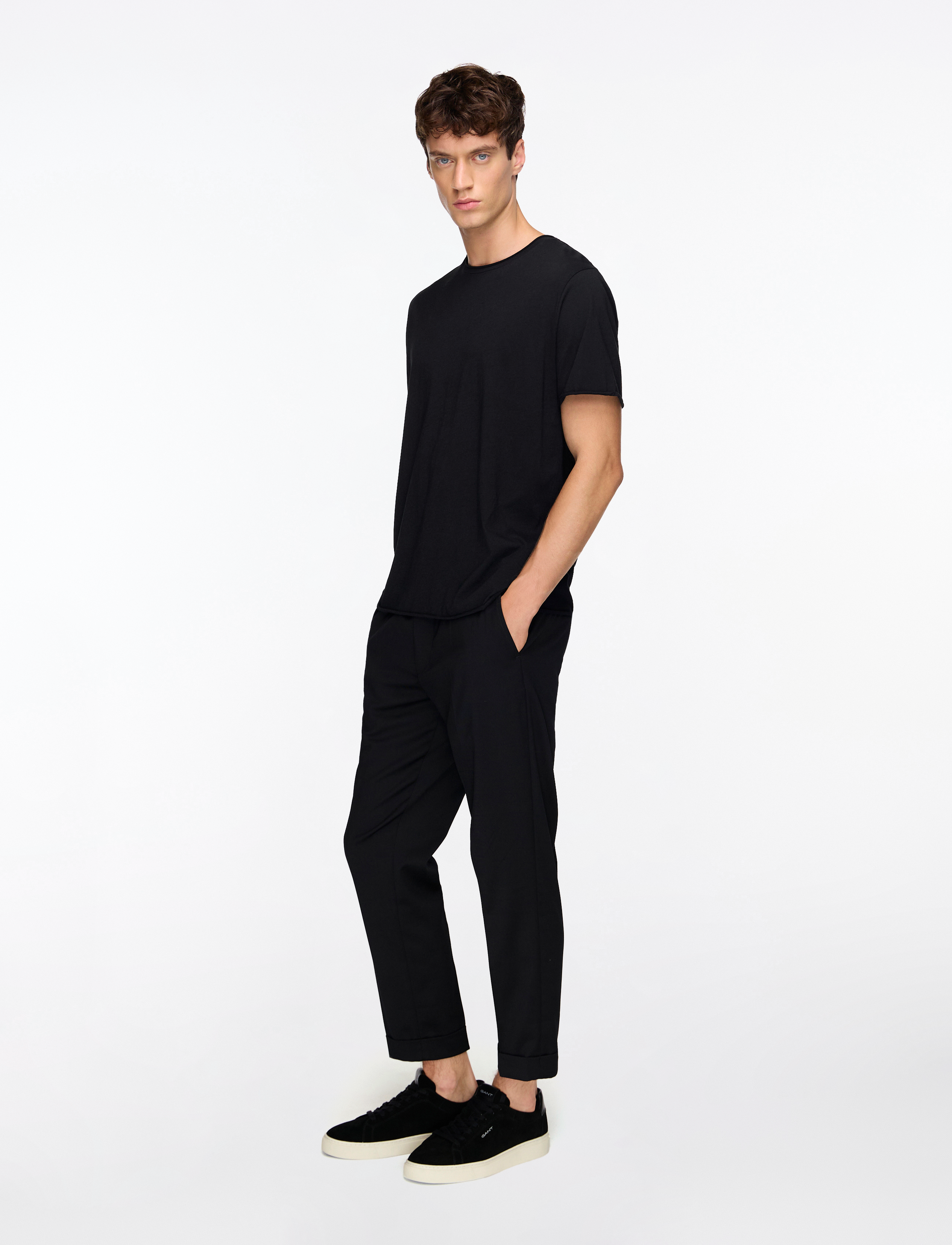 Filippa K - Roll Neck Tee - short-sleeved t-shirts - black - 3