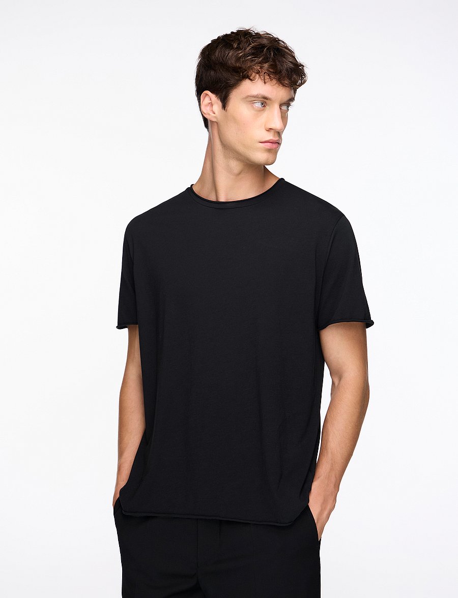 Filippa K - Roll Neck Tee - t-shirts - black - 0