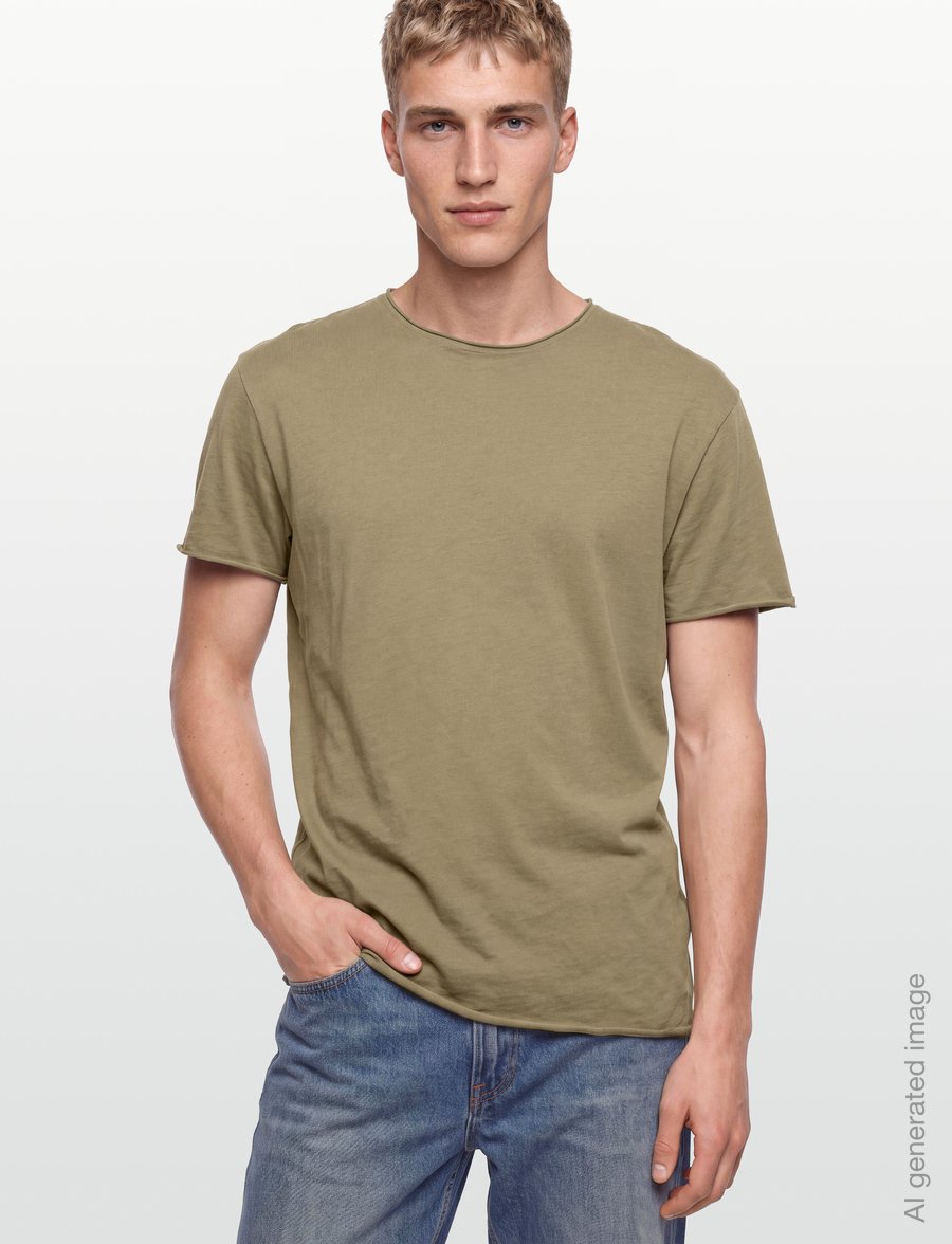 Filippa K - Roll Neck Tee - kurzärmelig - light olive green - 3