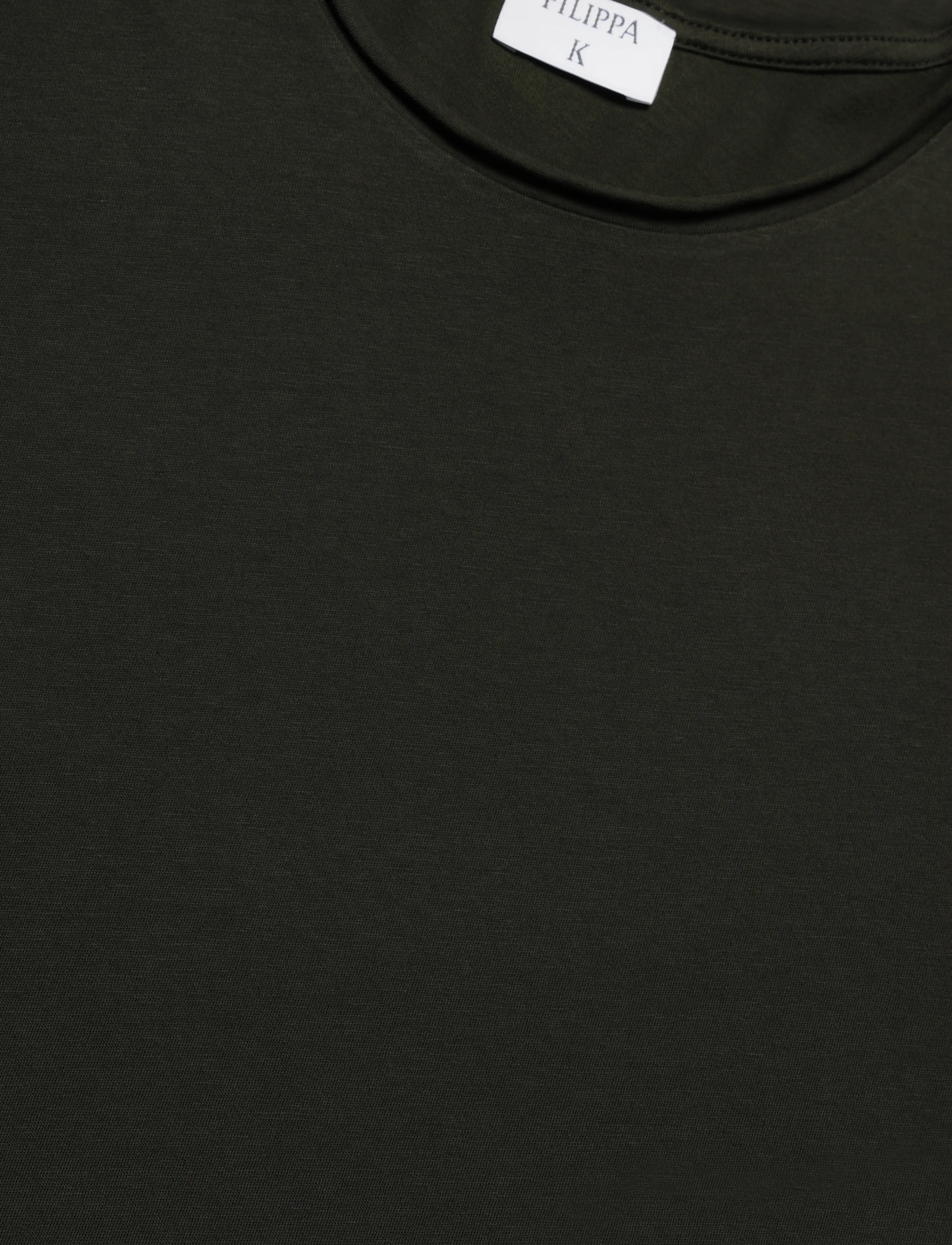 Filippa K - Roll Neck Tee - kortärmade t-shirts - night green - 2
