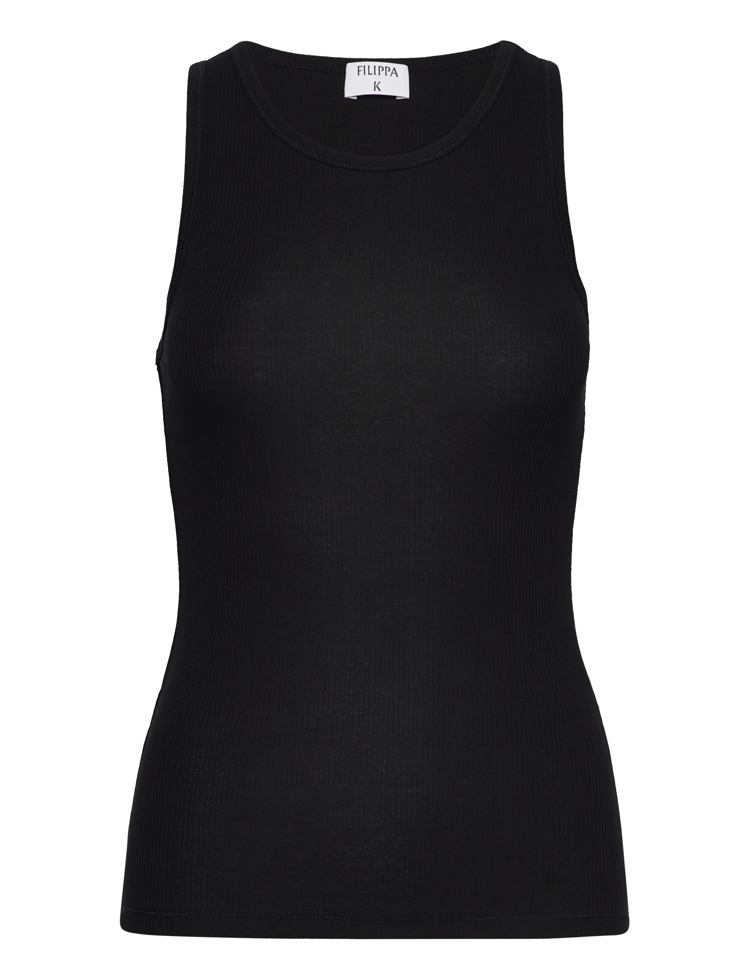 Filippa K Fine Rib Tank - T-Shirts & Tops - BLACK / black