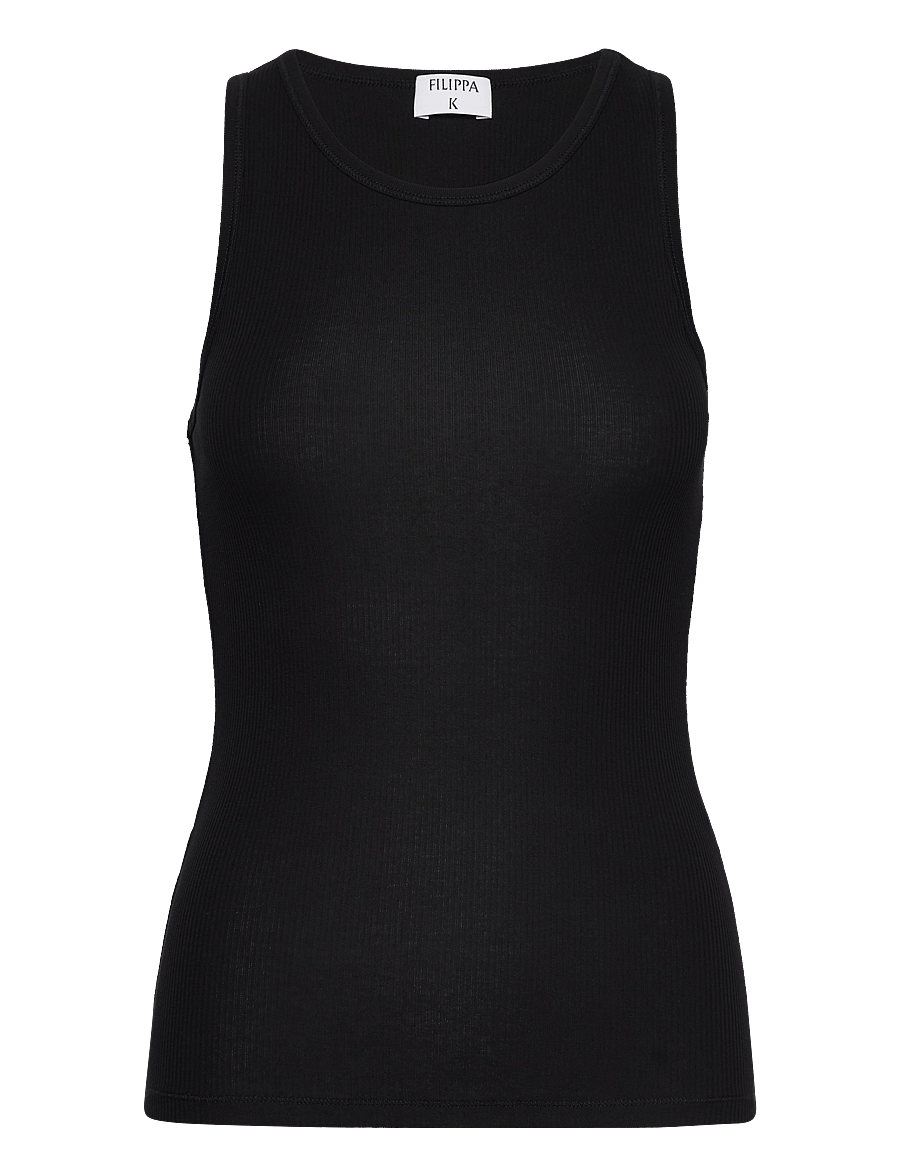 Filippa K - Fine Rib Tank - varrukateta alussärgid - black - 0