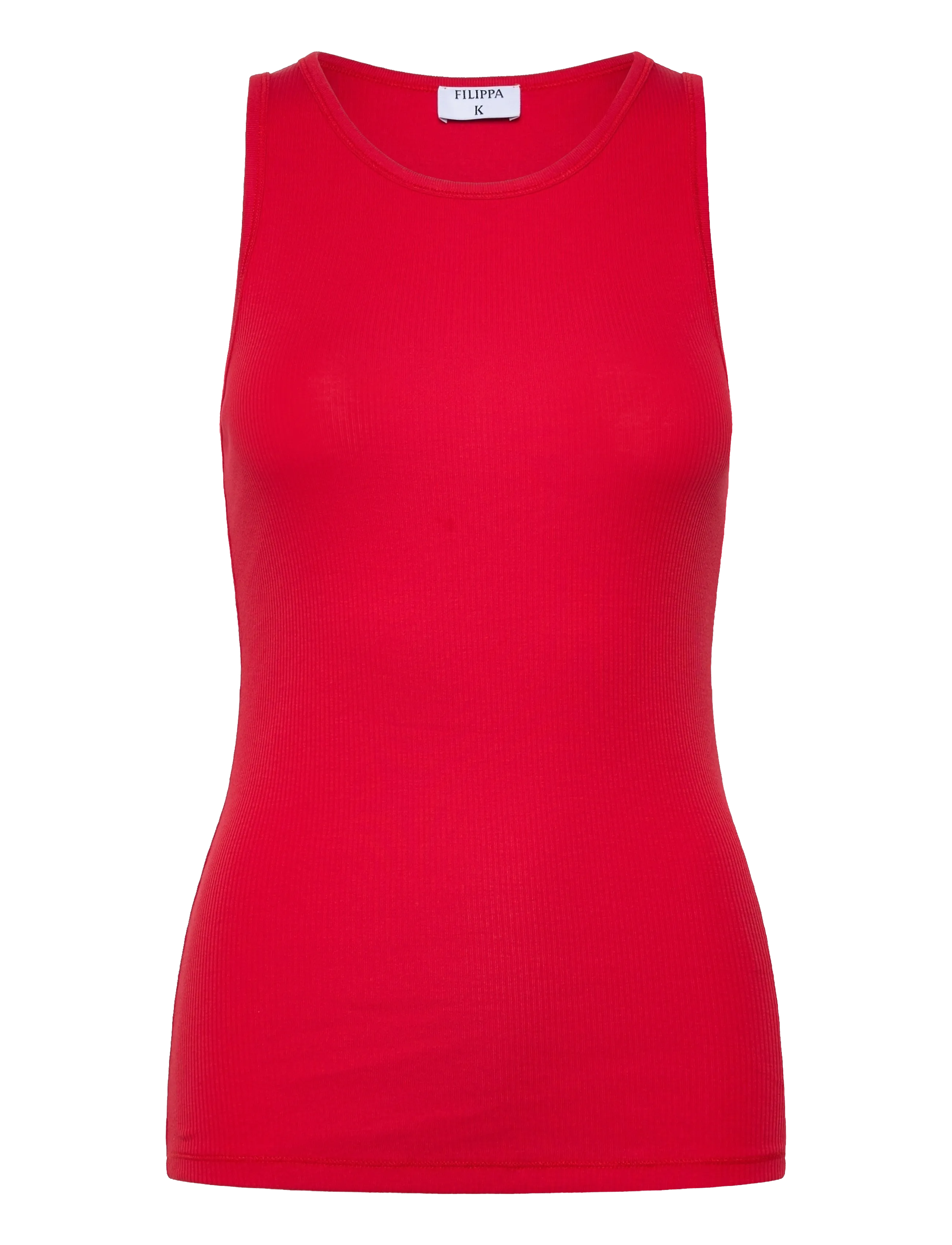 Filippa K Fine Rib Tank - T-Shirts & Tops - BRIGHT RED / red