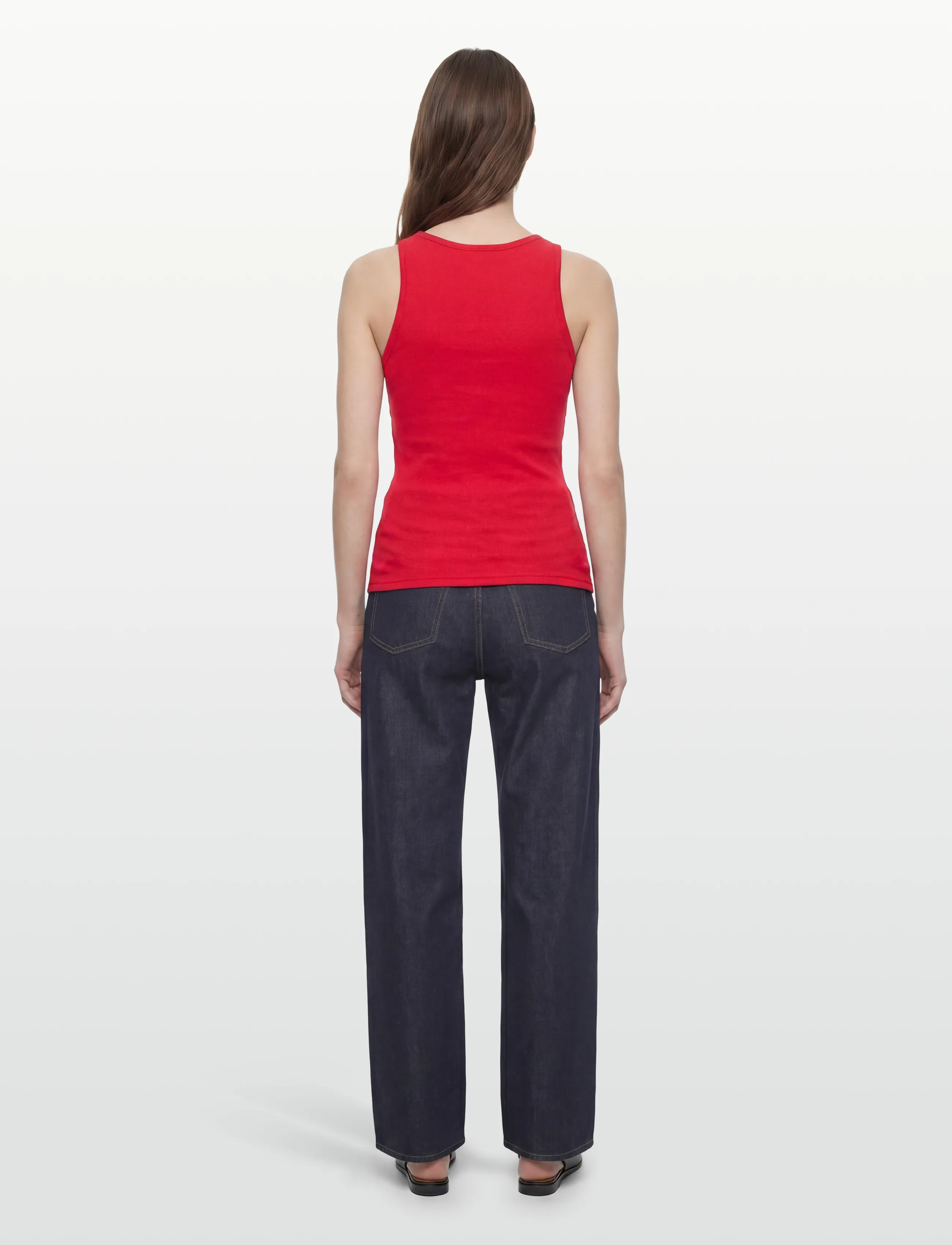 Filippa K - Fine Rib Tank - sleeveless tops - bright red - 4