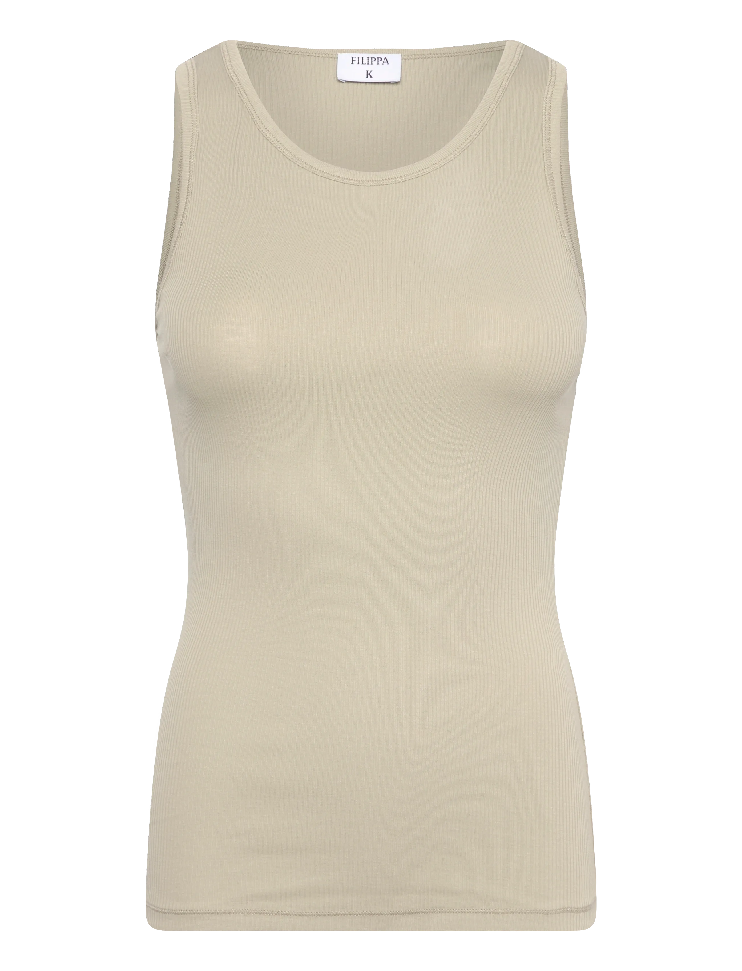 Filippa K Fine Rib Tank - T-Shirts & Tops - LIGHT GREEN / beige