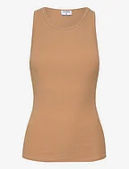 Fine Rib Tank - SAND BEIGE