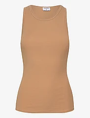 Filippa K - Fine Rib Tank - t-shirt & tops - sand beige - 0