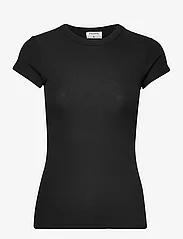 Filippa K - Fine Rib Tee - t-shirts - black - 0