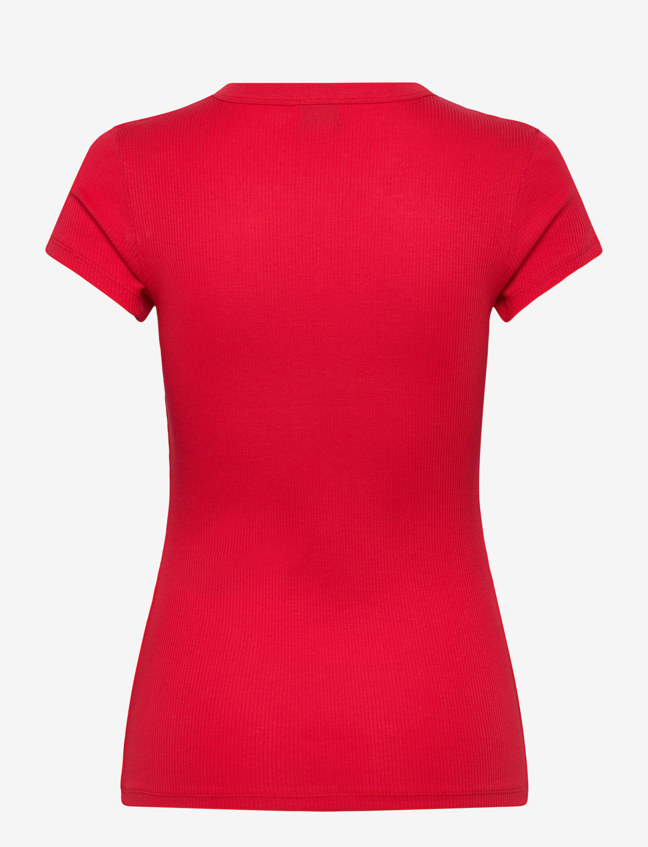 Filippa K - Fine Rib Tee - t-shirts - bright red - 1