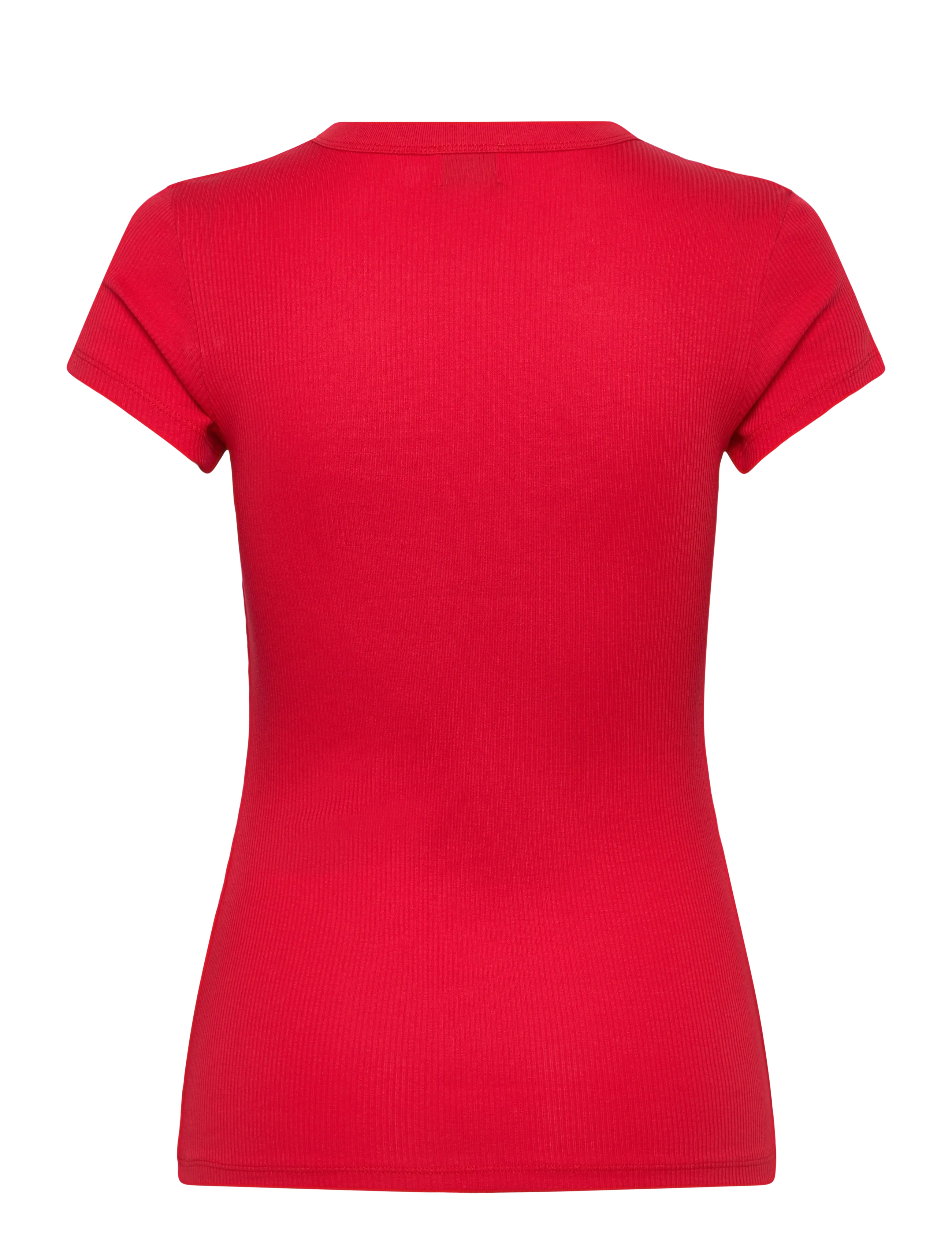 Filippa K - Fine Rib Tee - t-shirts - bright red - 2