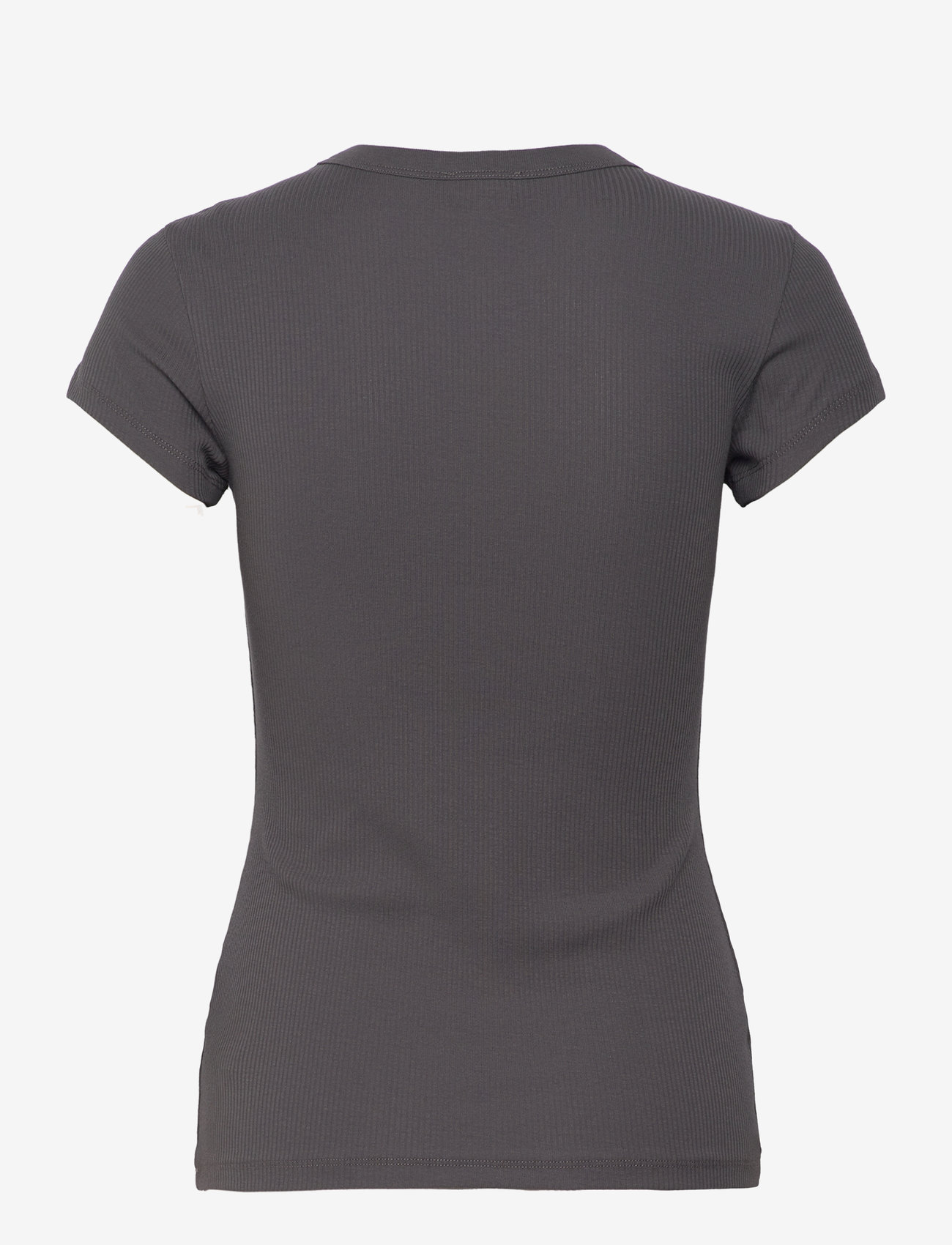 Filippa K - Fine Rib Tee - herbstliche kleidung - charcoal g - 1