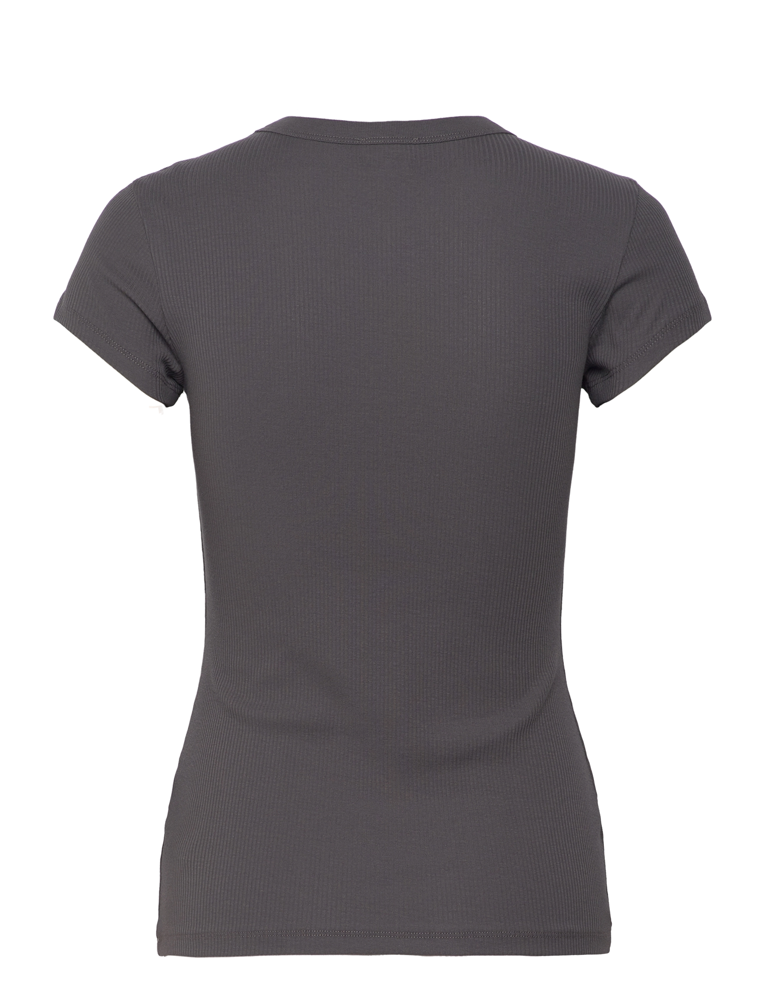 Filippa K - Fine Rib Tee - charcoal g - 1