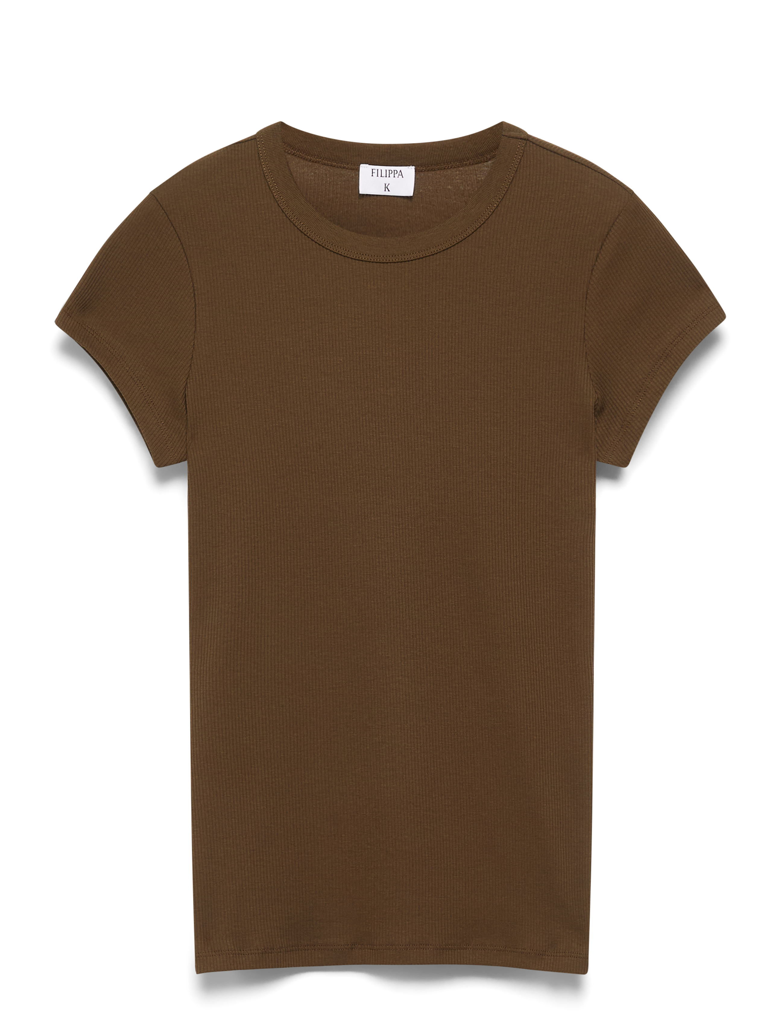 Filippa K Fine Rib Tee - Filippa K - DARK KHAKI GREEN / khaki/green