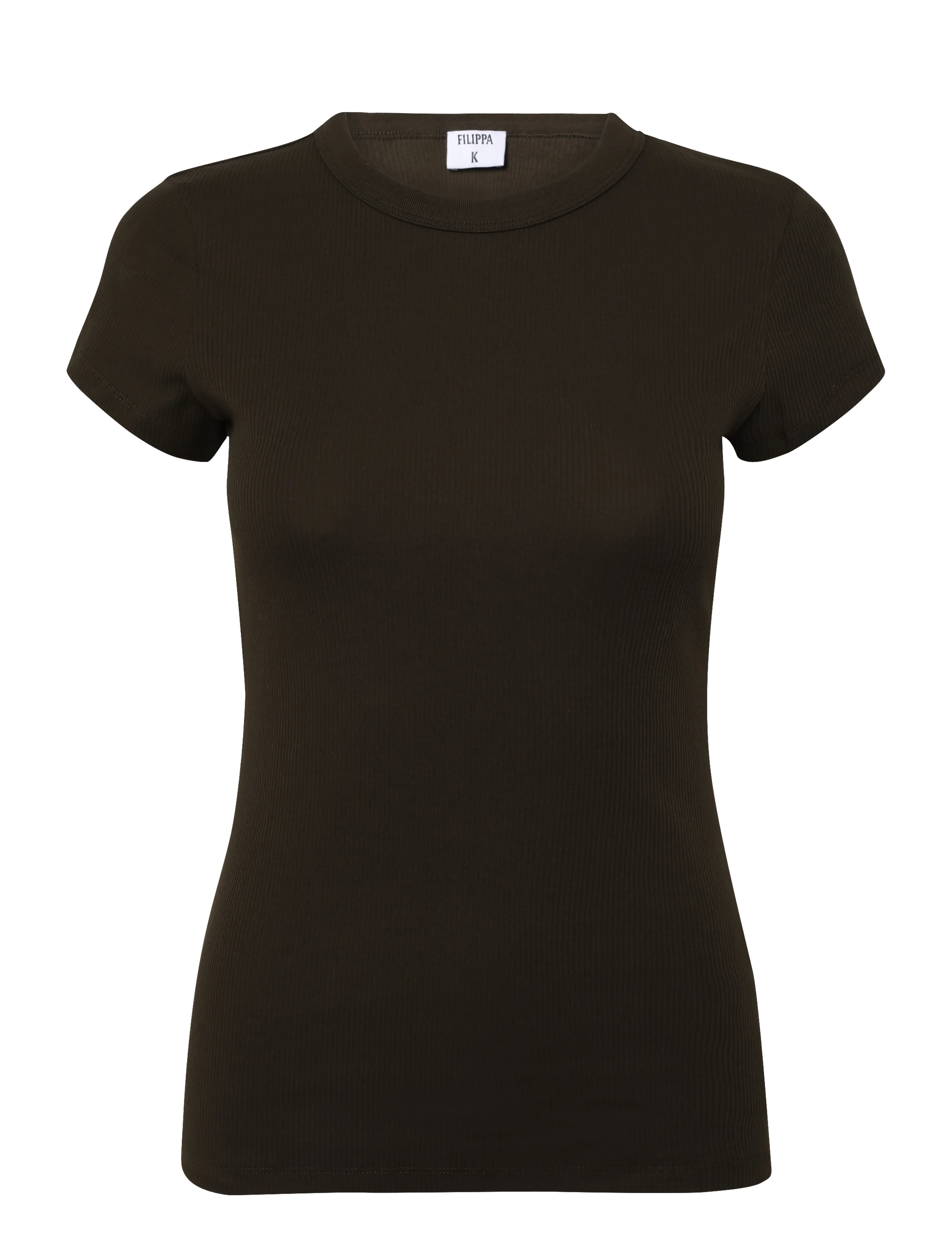 Filippa K Fine Rib Tee - Nyheter - DARK MOSS GREEN / khaki/green