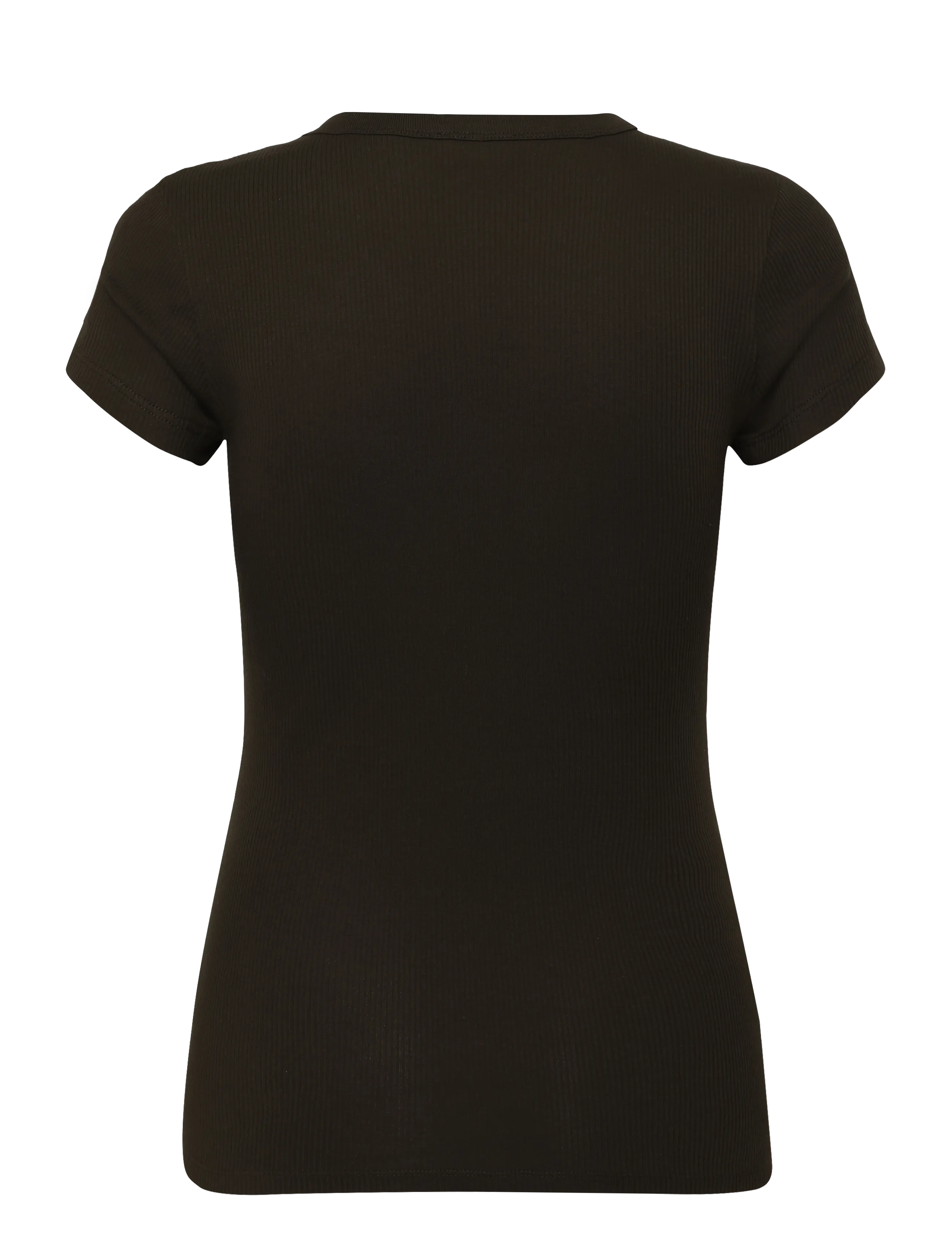Filippa K - Fine Rib Tee - t-shirts - dark moss green - 1