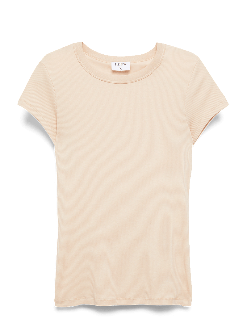 Filippa K - Fine Rib Tee - t-shirts & tops - dusty pink - 1