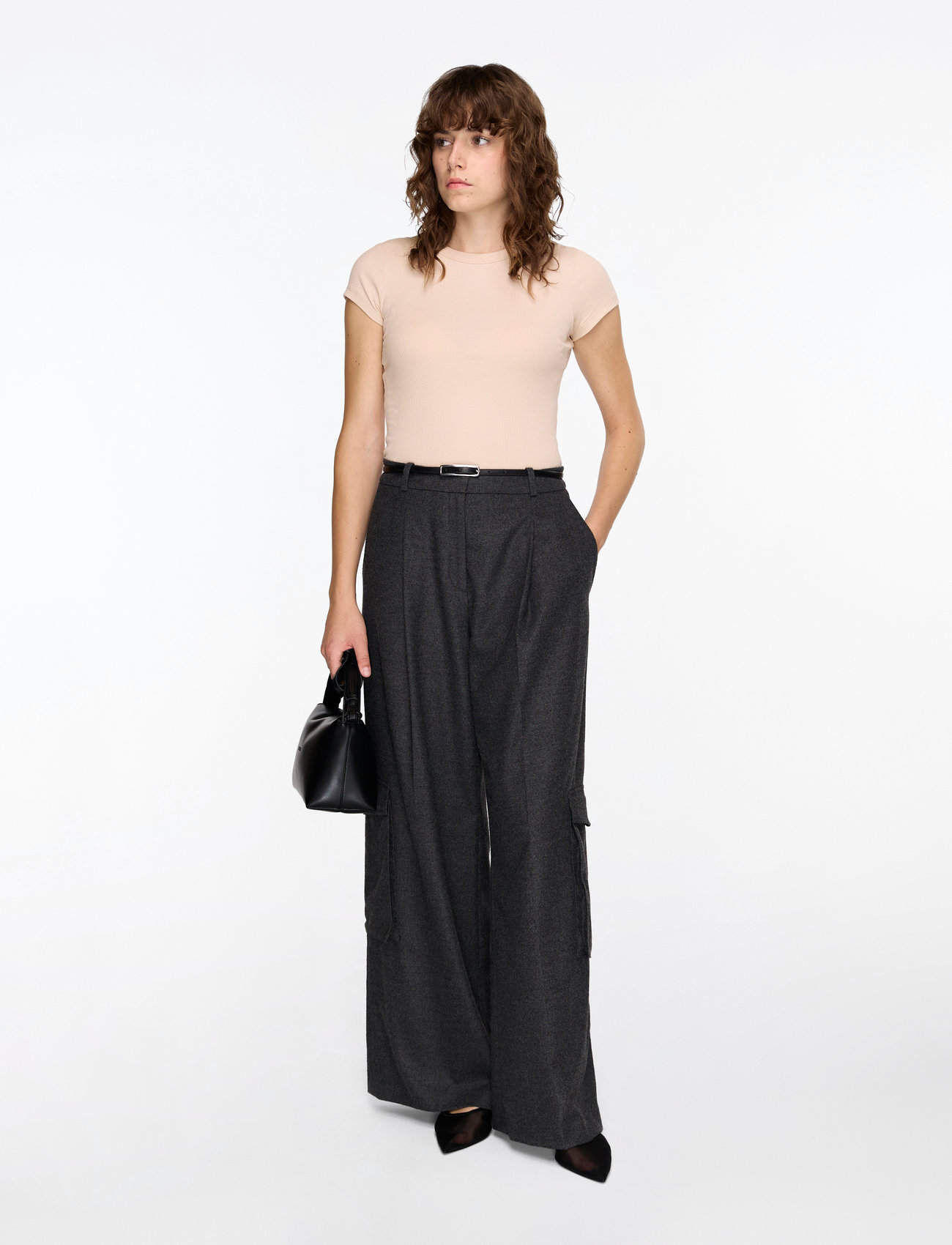 Filippa K - Fine Rib Tee - t-shirts - dusty pink - 2