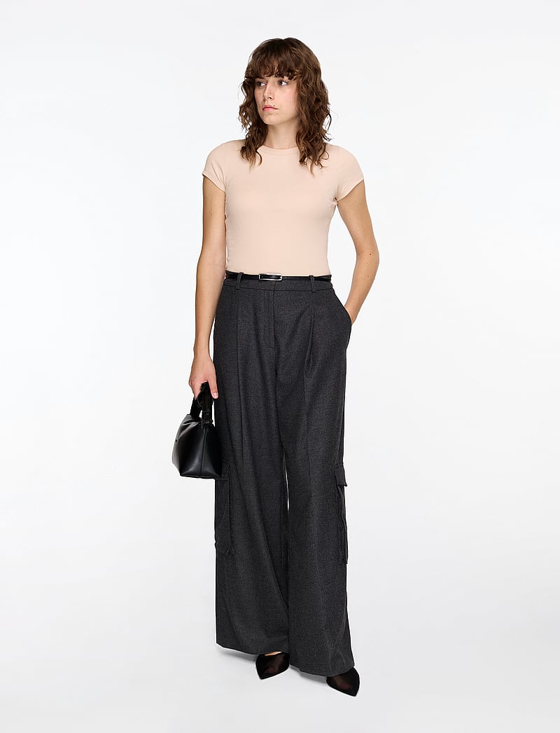 Filippa K - Fine Rib Tee - t-shirts & tops - dusty pink - 2