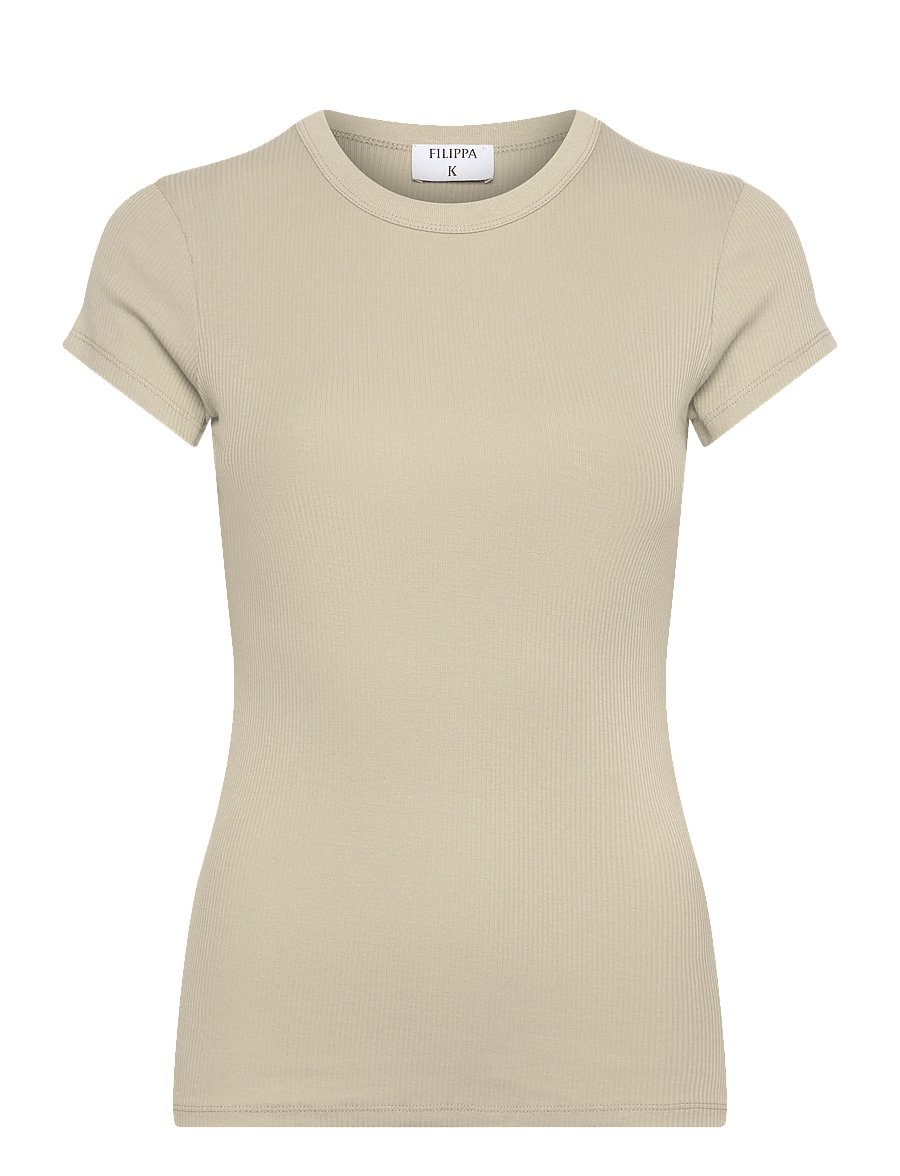 Filippa K - Fine Rib Tee - t-shirts - light green - 1