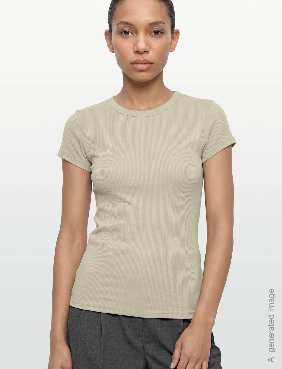 Filippa K - Fine Rib Tee - t-shirts - light green - 3