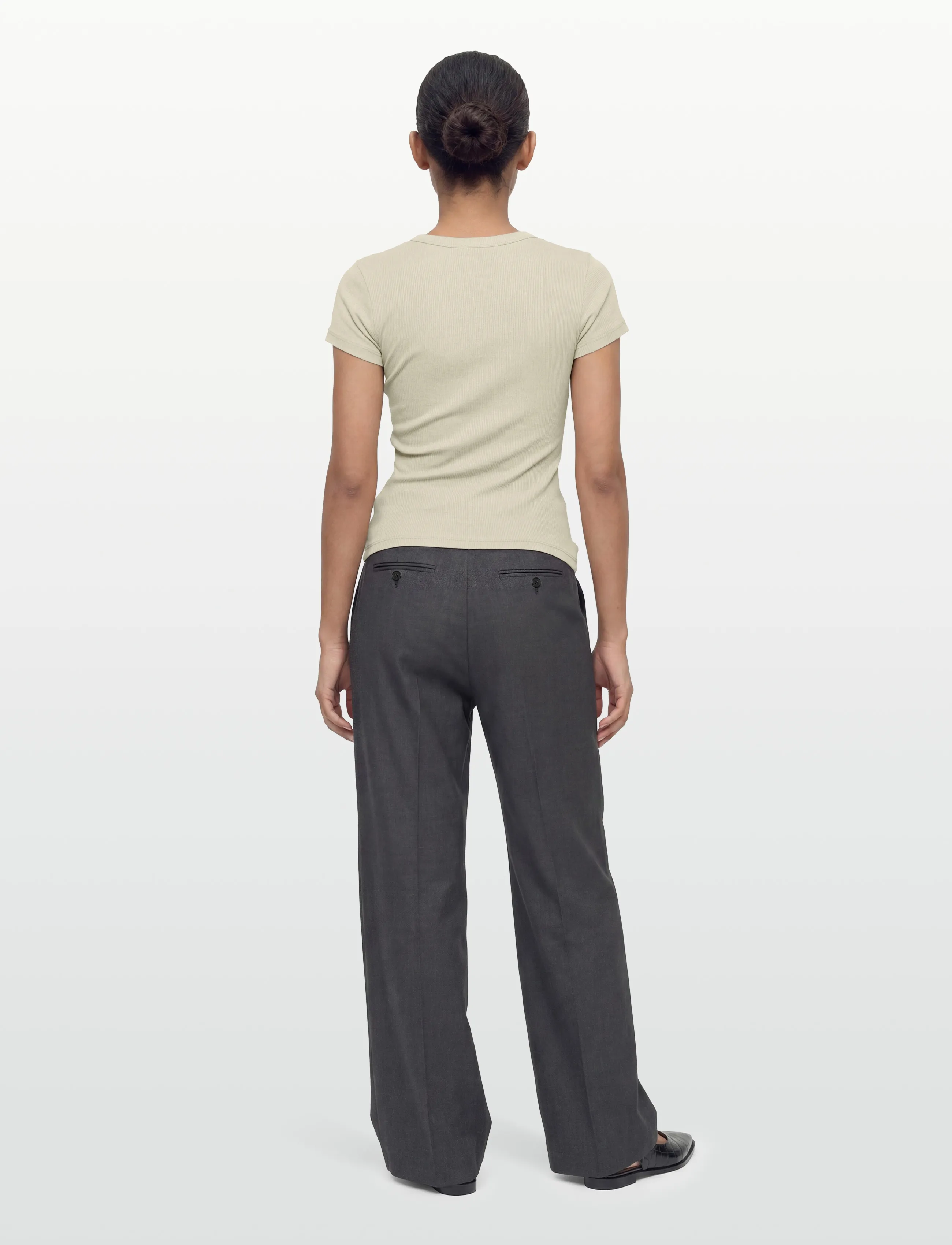 Filippa K - Fine Rib Tee - t-shirts & tops - light green - 4