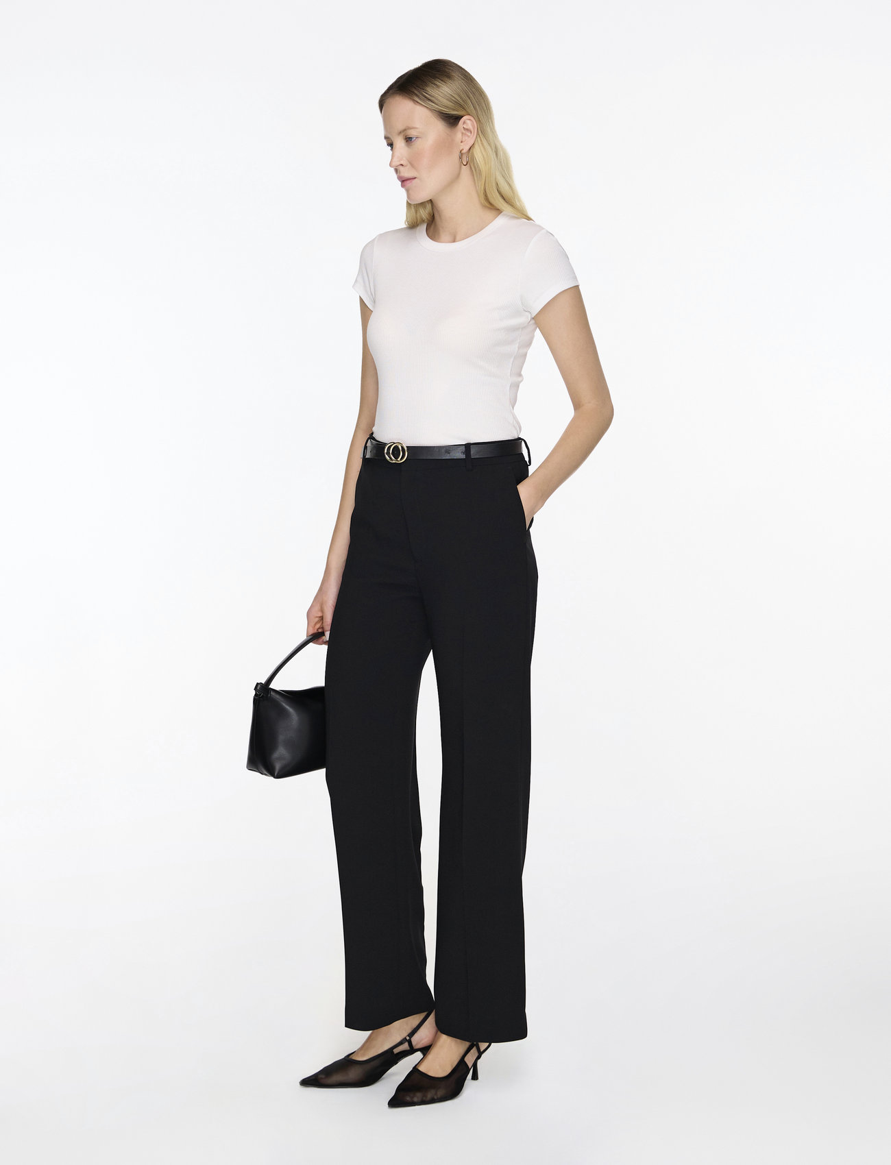 Filippa K - Fine Rib Tee - t-shirts & tops - white - 3