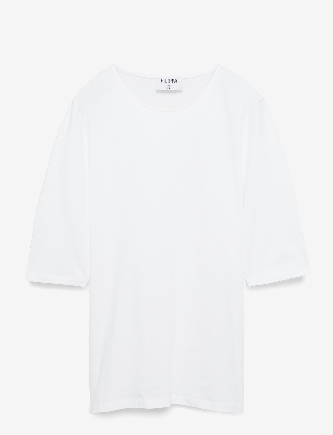 Filippa K - Cotton Stretch Elbow Sleeve - t-shirts - white - 1