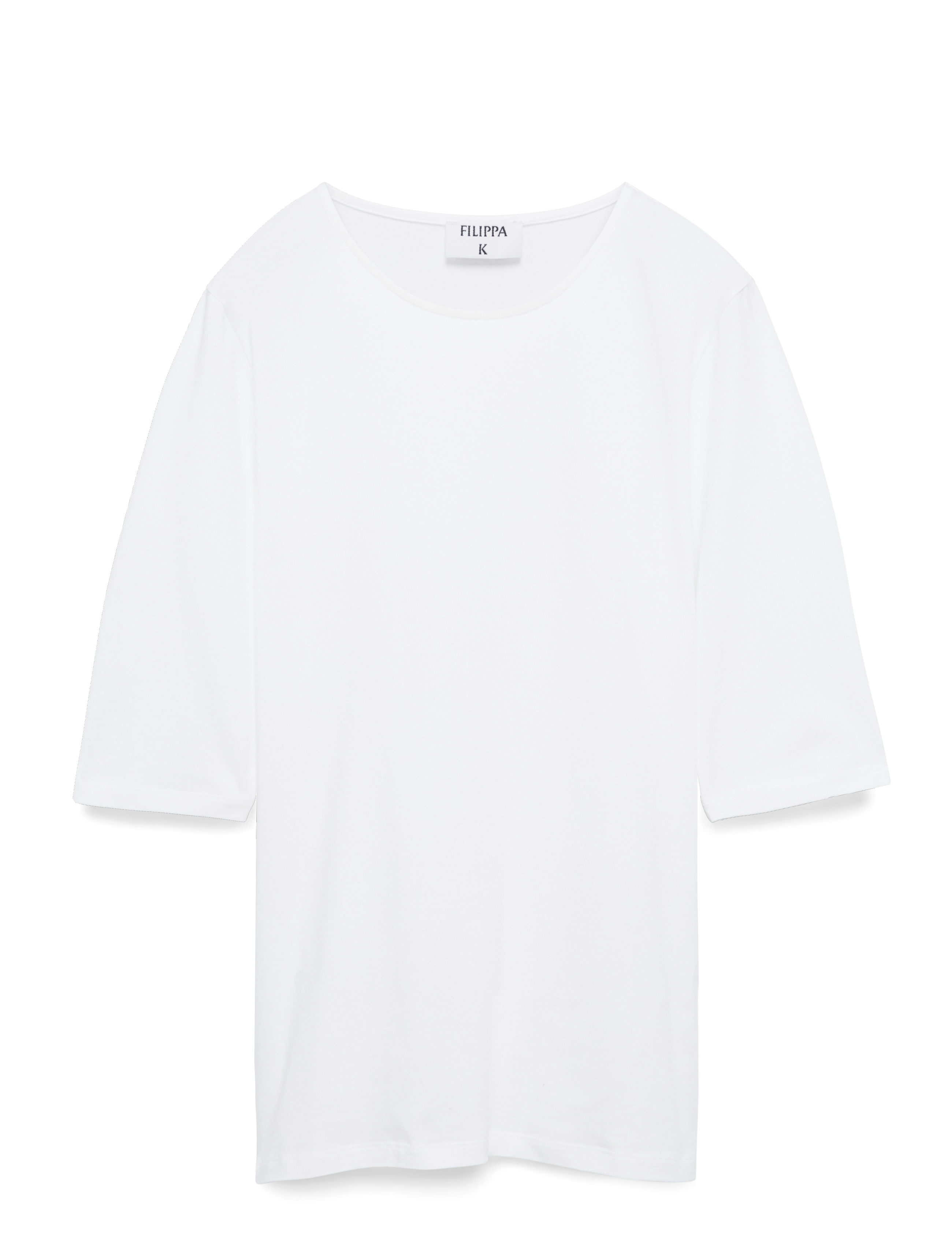 Filippa K Cotton Stretch Elbow Sleeve - Kleidung - WHITE / white