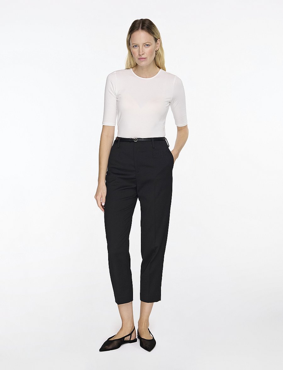 Filippa K - Cotton Stretch Elbow Sleeve - t-shirts & tops - white - 2
