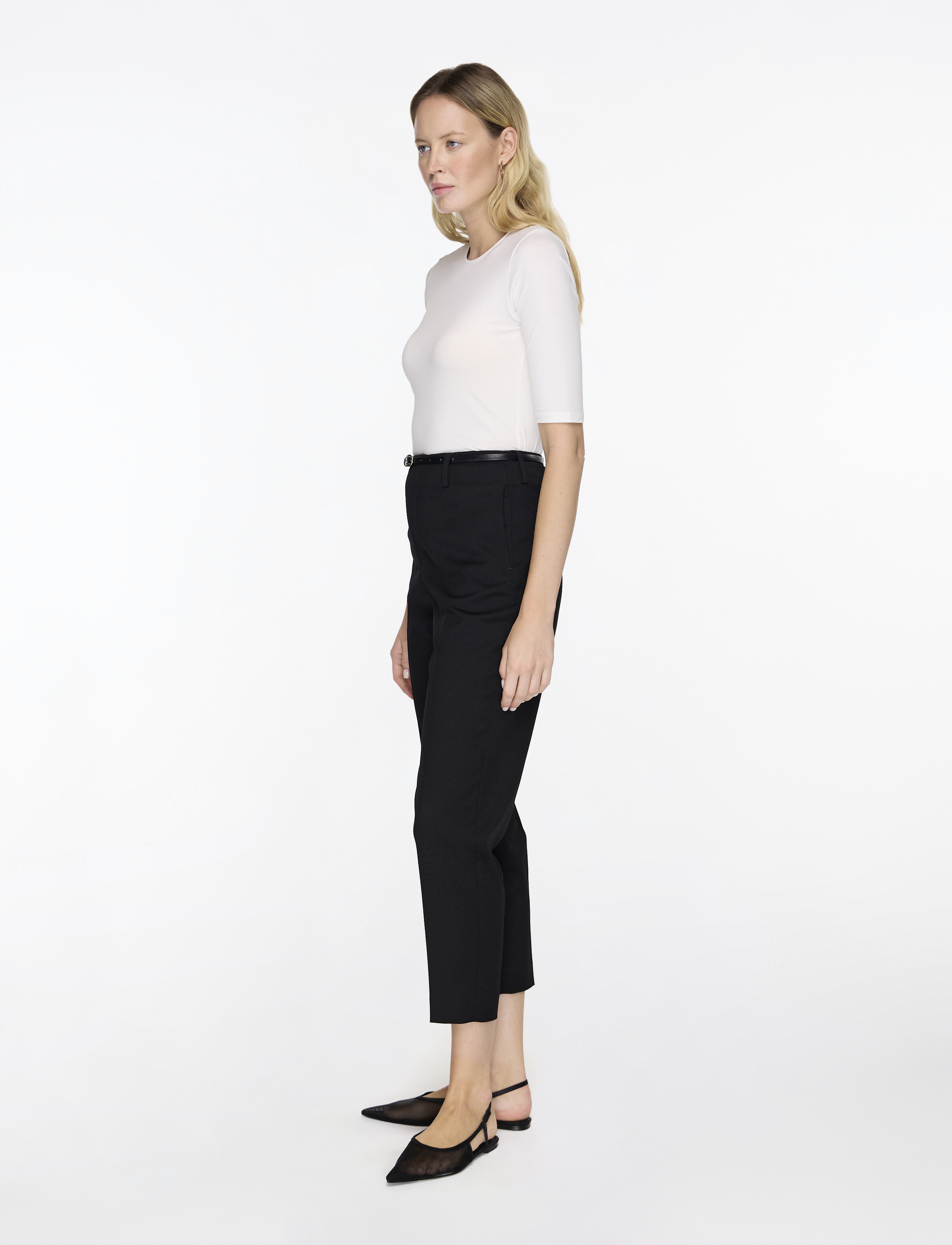 Filippa K - Cotton Stretch Elbow Sleeve - t-shirts - white - 3