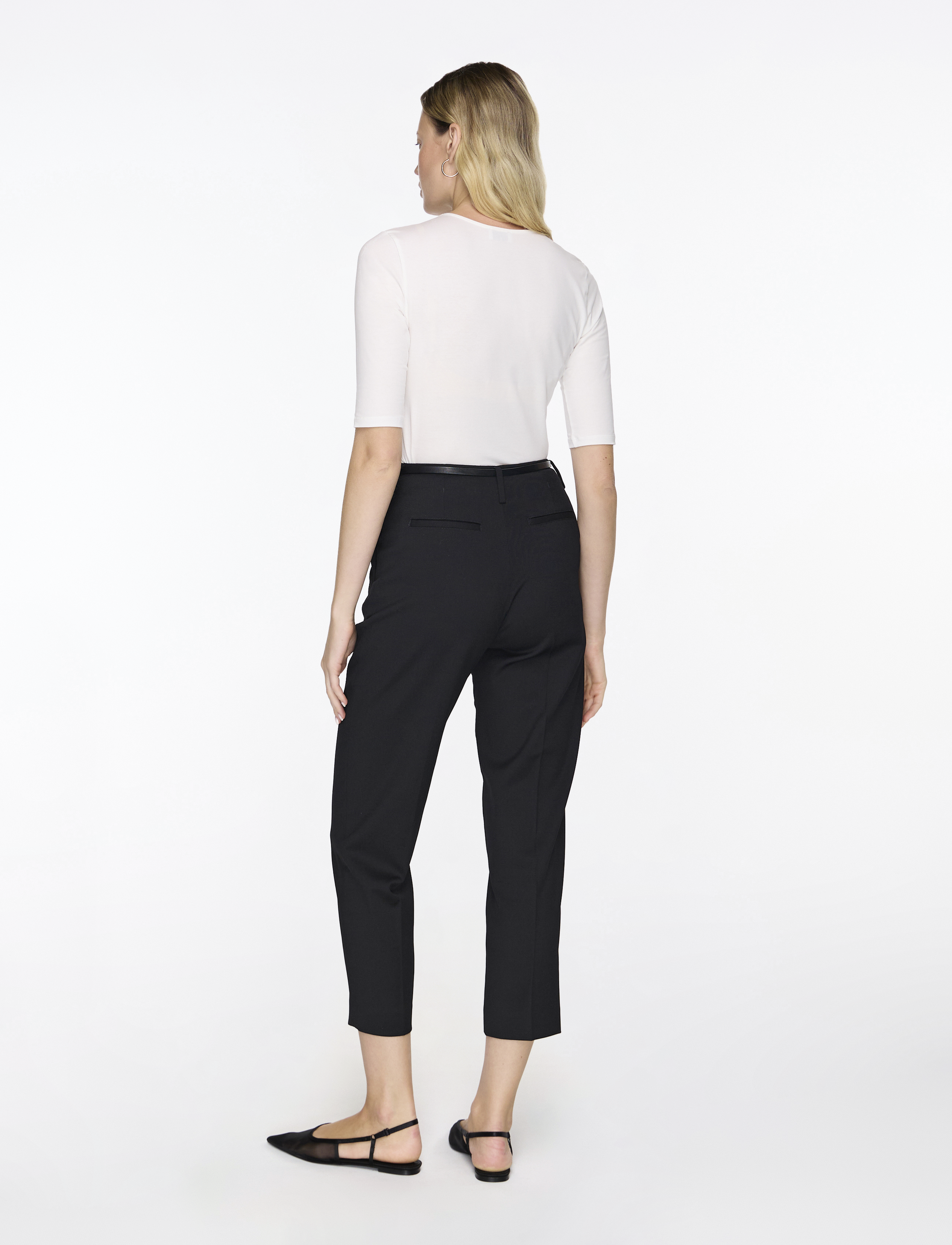 Filippa K - Cotton Stretch Elbow Sleeve - t-shirts - white - 4