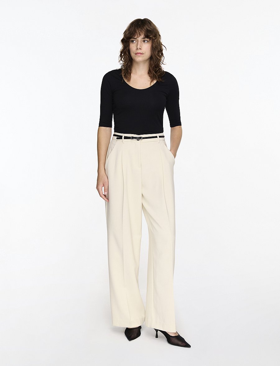 Filippa K - Cotton Stretch Scoop Neck Top - t-shirts - black - 2