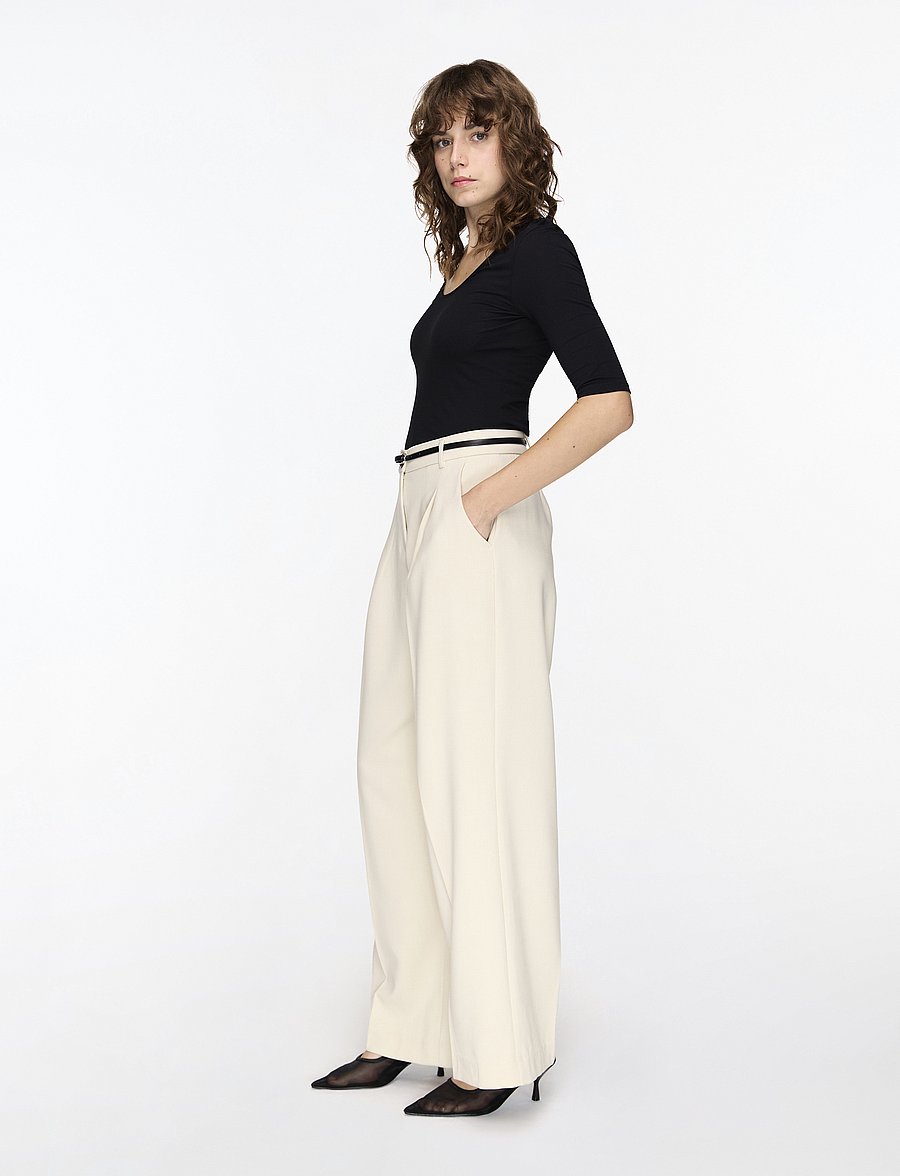 Filippa K - Cotton Stretch Scoop Neck Top - t-shirts - black - 3