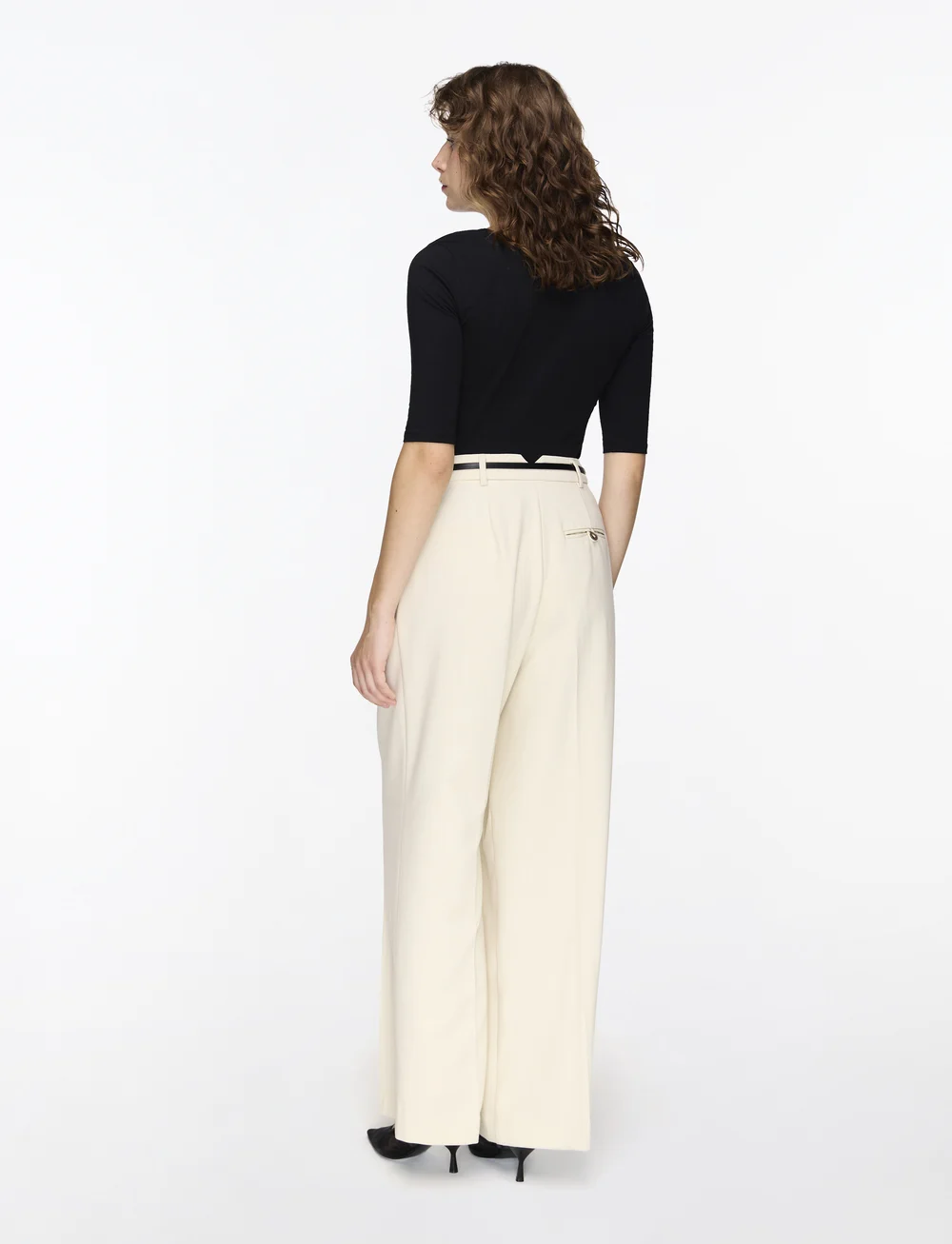 Filippa K - Cotton Stretch Scoop Neck Top - t-särgid - black - 4