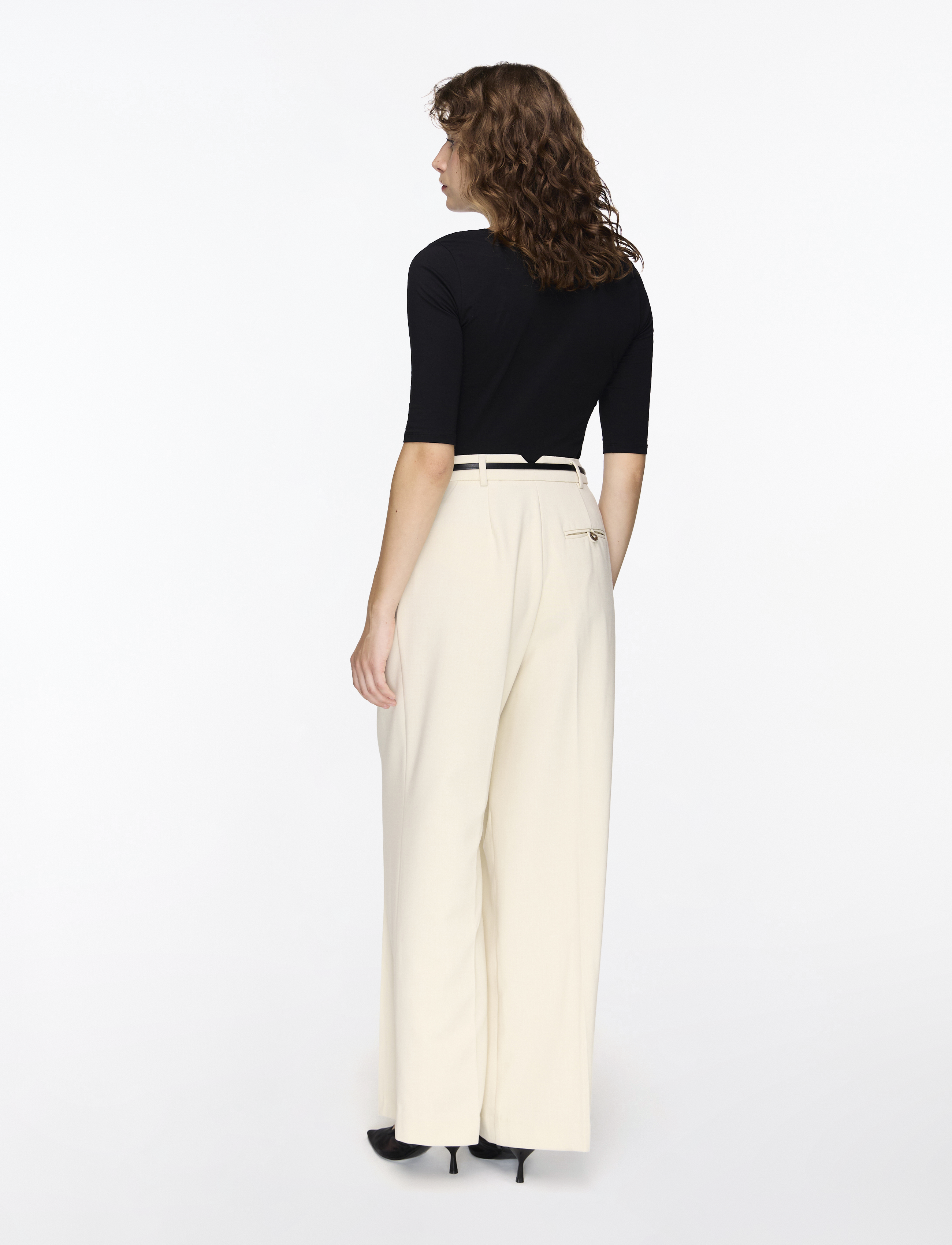 Filippa K - Cotton Stretch Scoop Neck Top - t-shirts - black - 4