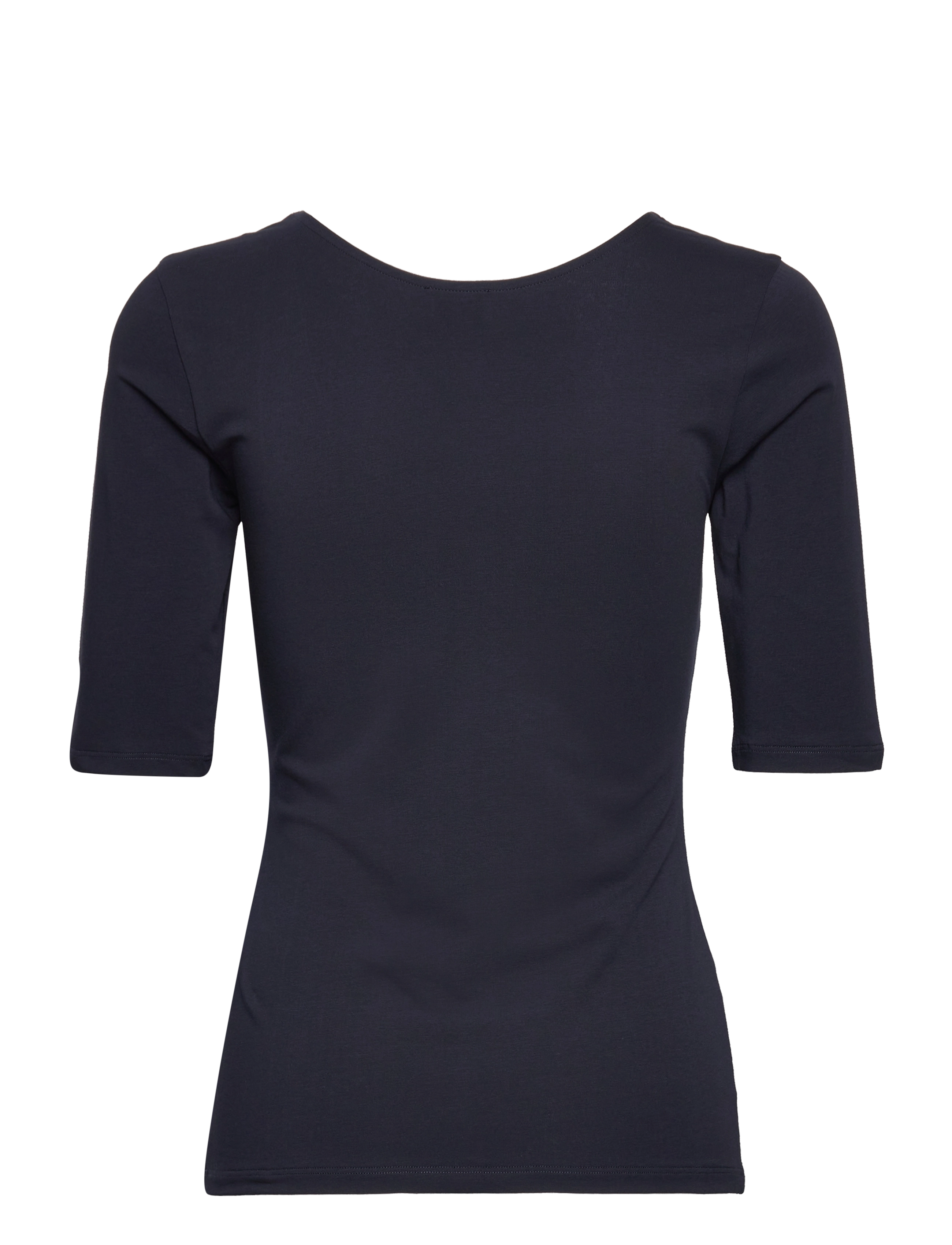 Filippa K - Cotton Stretch Scoop Neck Top - navy - 1