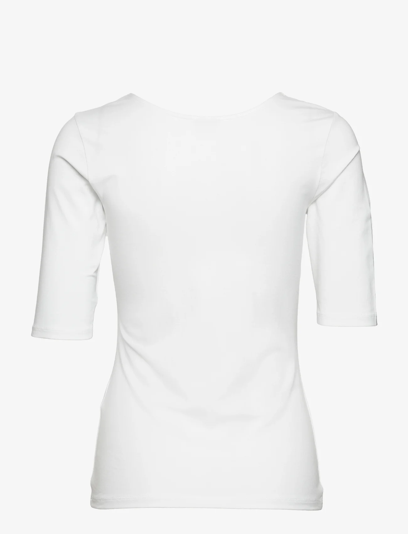 Filippa K - Cotton Stretch Scoop Neck Top - t-shirts - white - 1