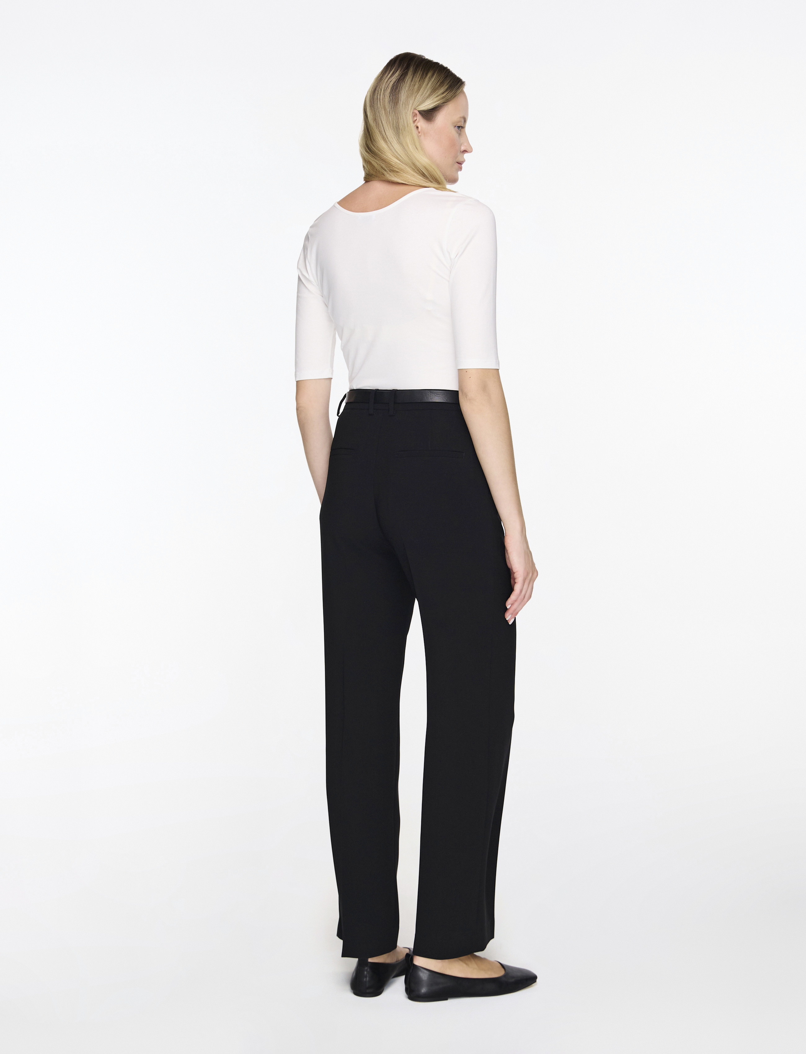 Filippa K - Cotton Stretch Scoop Neck Top - t-shirts - white - 4
