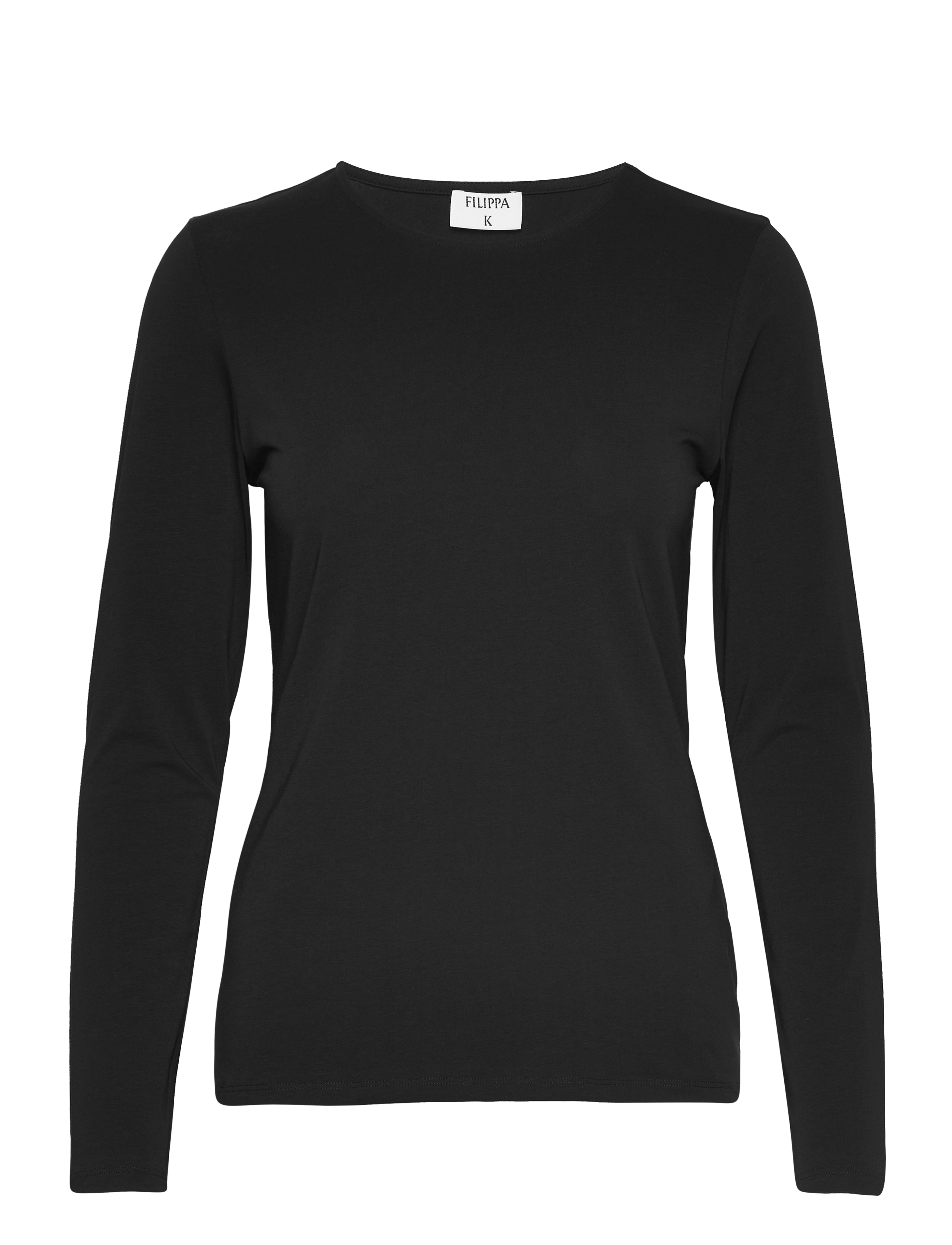 Filippa K Cotton Stretch Long Sleeve - Kleidung - BLACK / black
