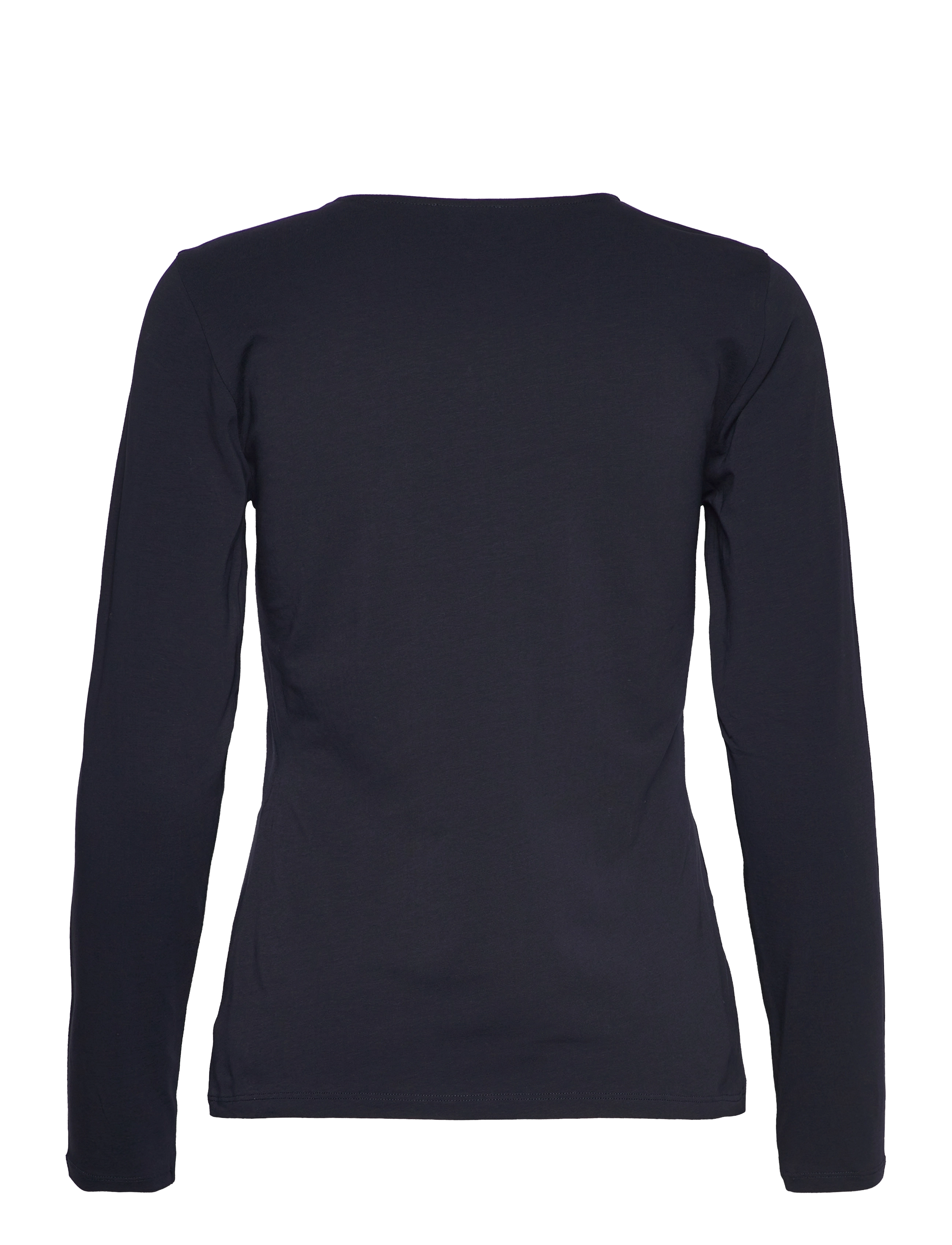 Filippa K - Cotton Stretch Long Sleeve - long-sleeved tops - navy - 1