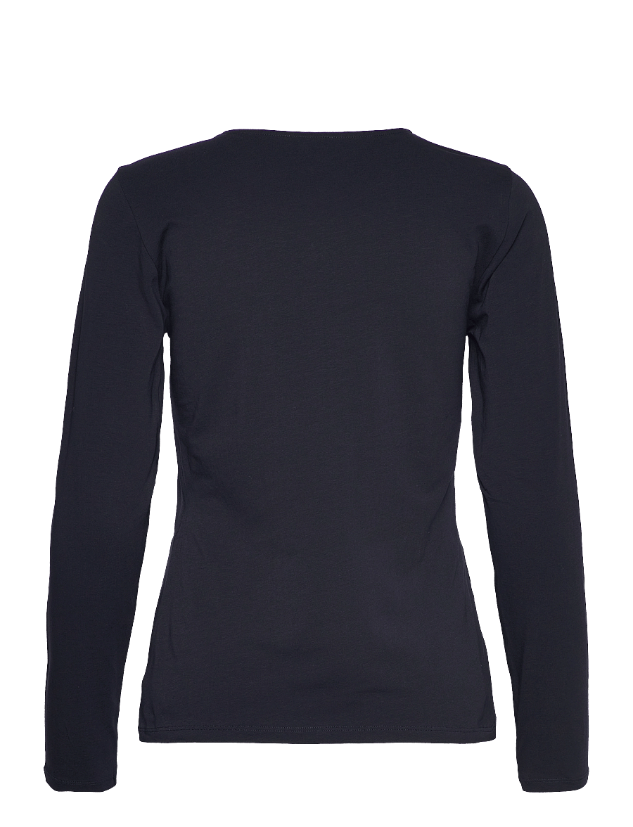Filippa K - Cotton Stretch Long Sleeve - pikkade varrukatega alussärgid - navy - 1