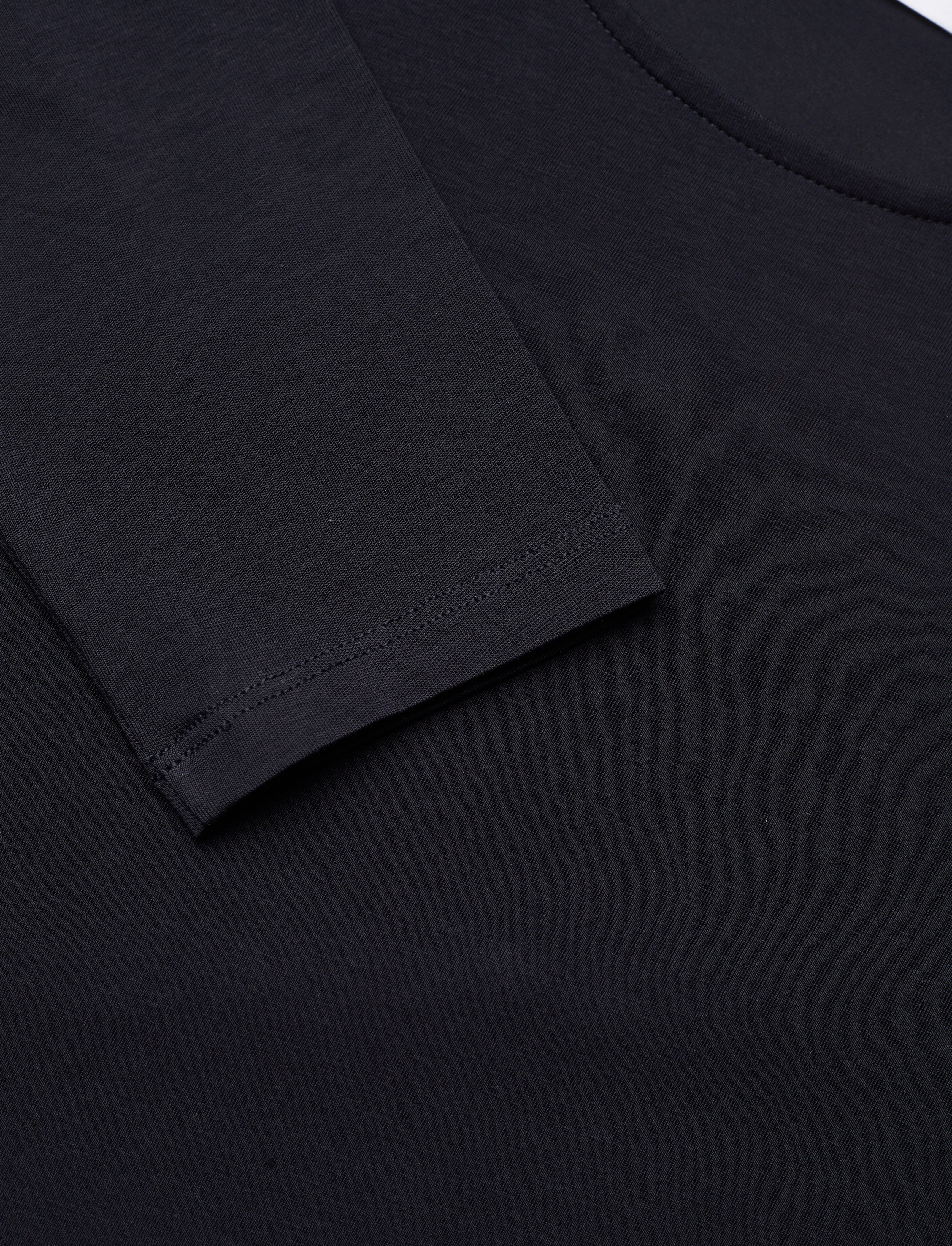 Filippa K - Cotton Stretch Long Sleeve - long-sleeved tops - navy - 2