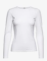Filippa K - Cotton Stretch Long Sleeve - t-paidat & topit - white - 0