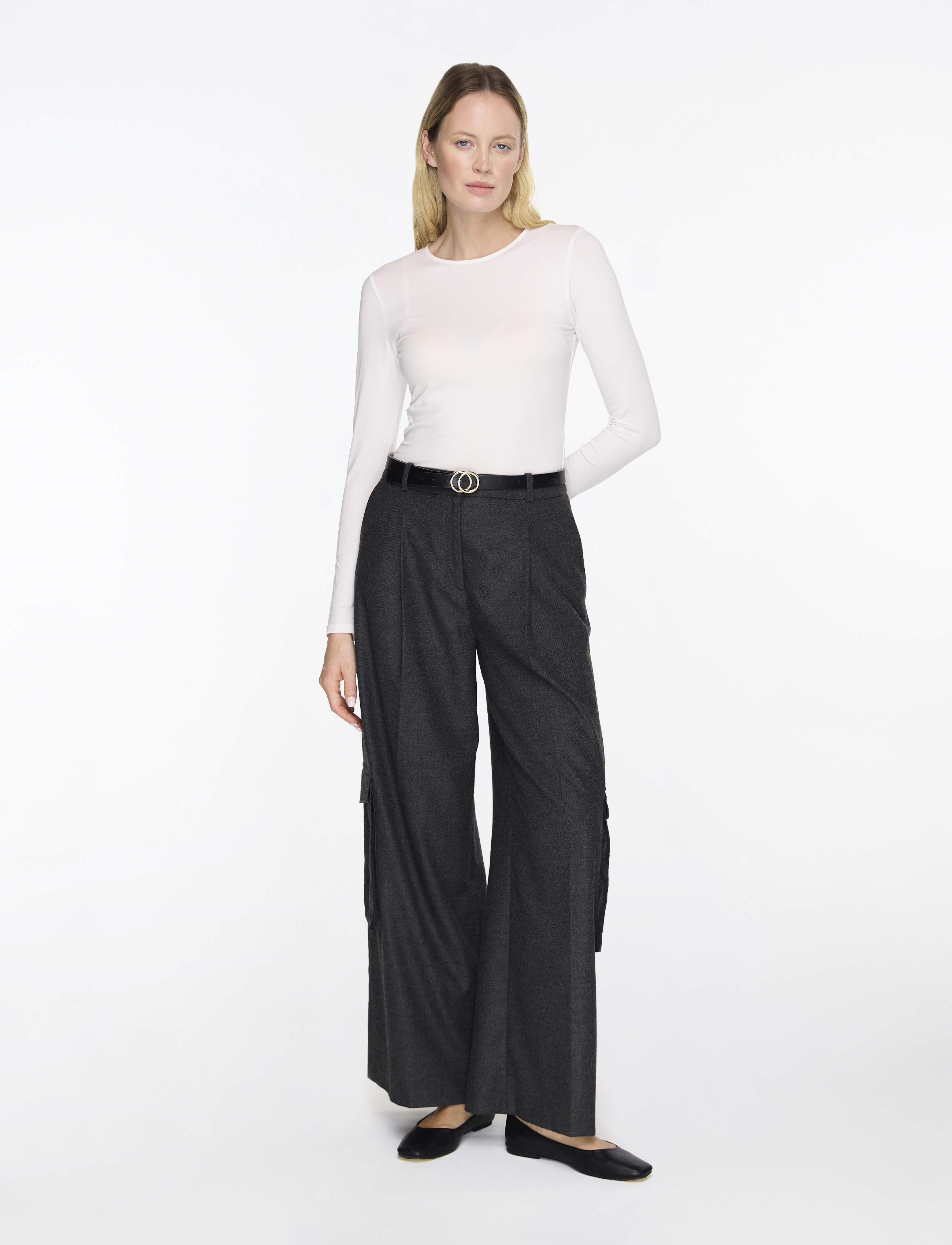Filippa K - Cotton Stretch Long Sleeve - langärmlige tops - white - 2