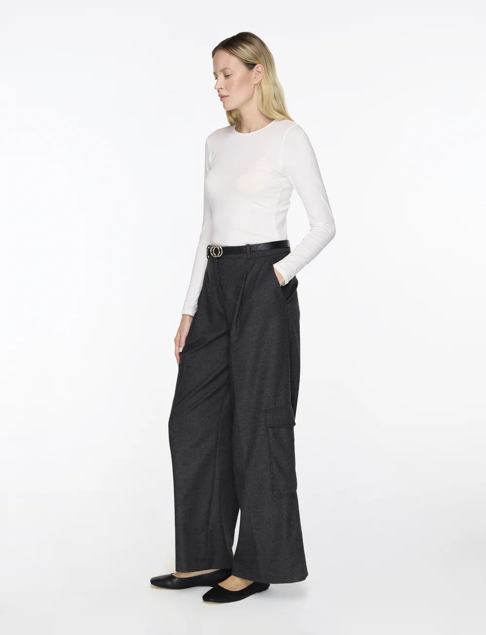 Filippa K - Cotton Stretch Long Sleeve - pikkade varrukatega alussärgid - white - 3