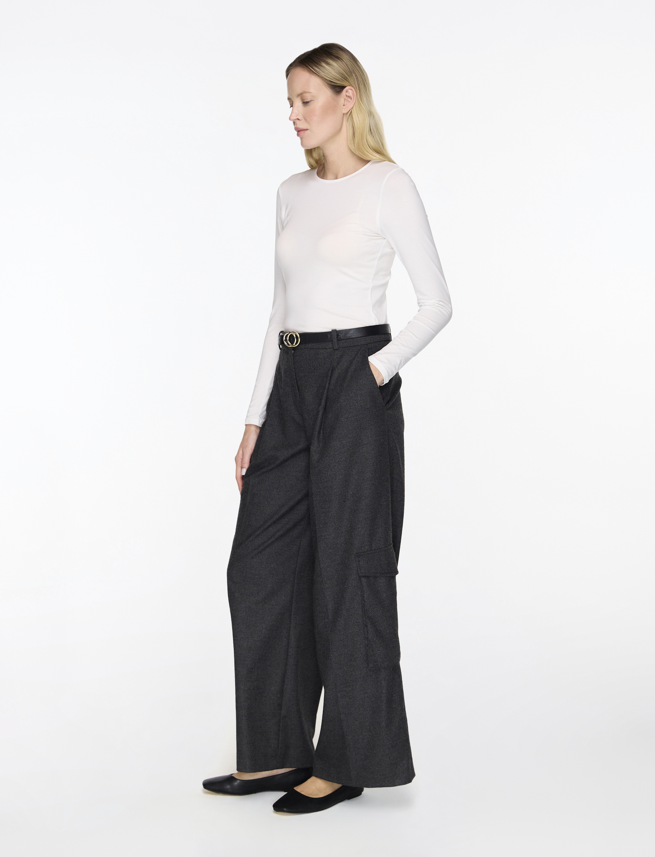 Filippa K - Cotton Stretch Long Sleeve - langärmlige tops - white - 3