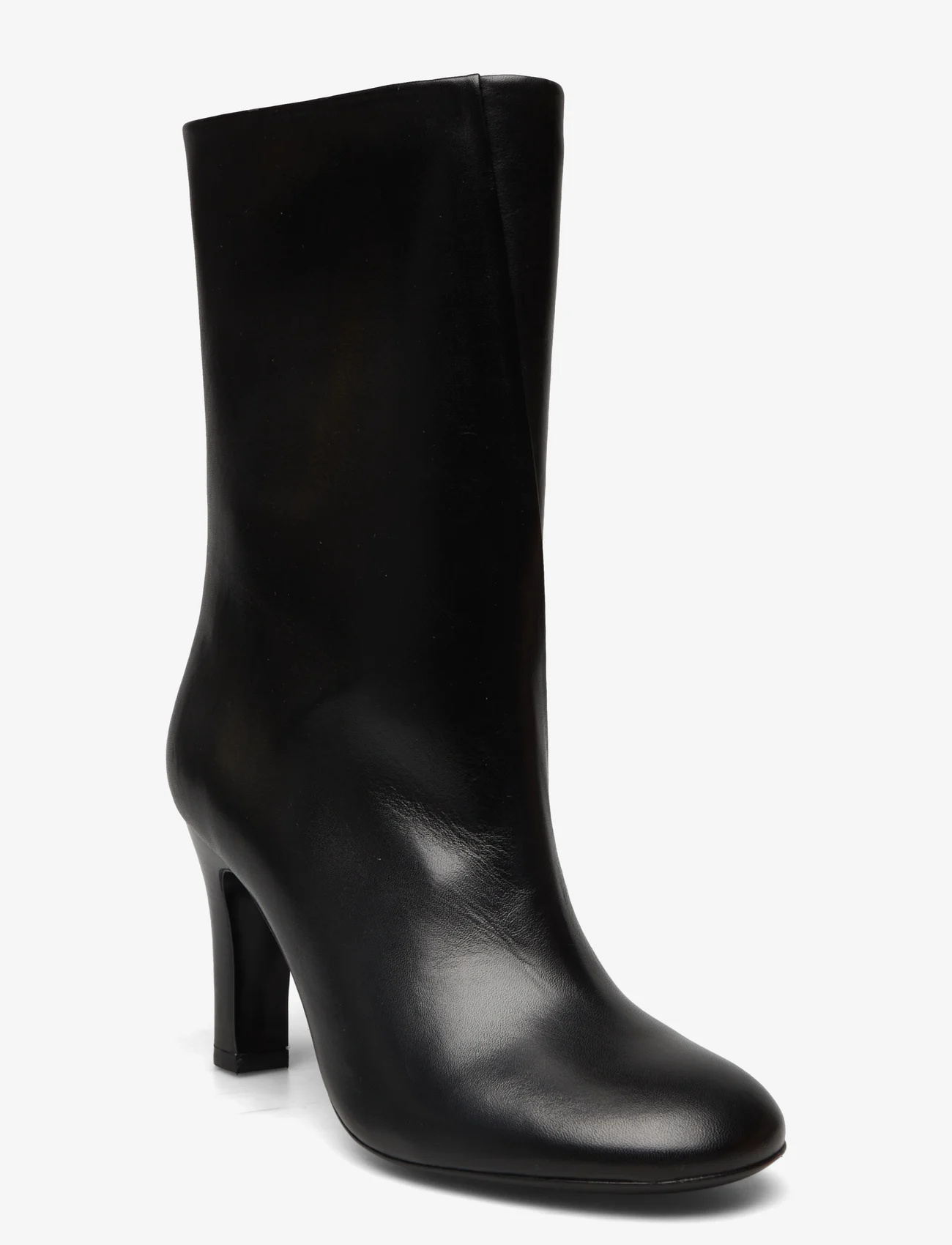 Filippa K - Imara Leather Bootie - høj hæl - black - 0