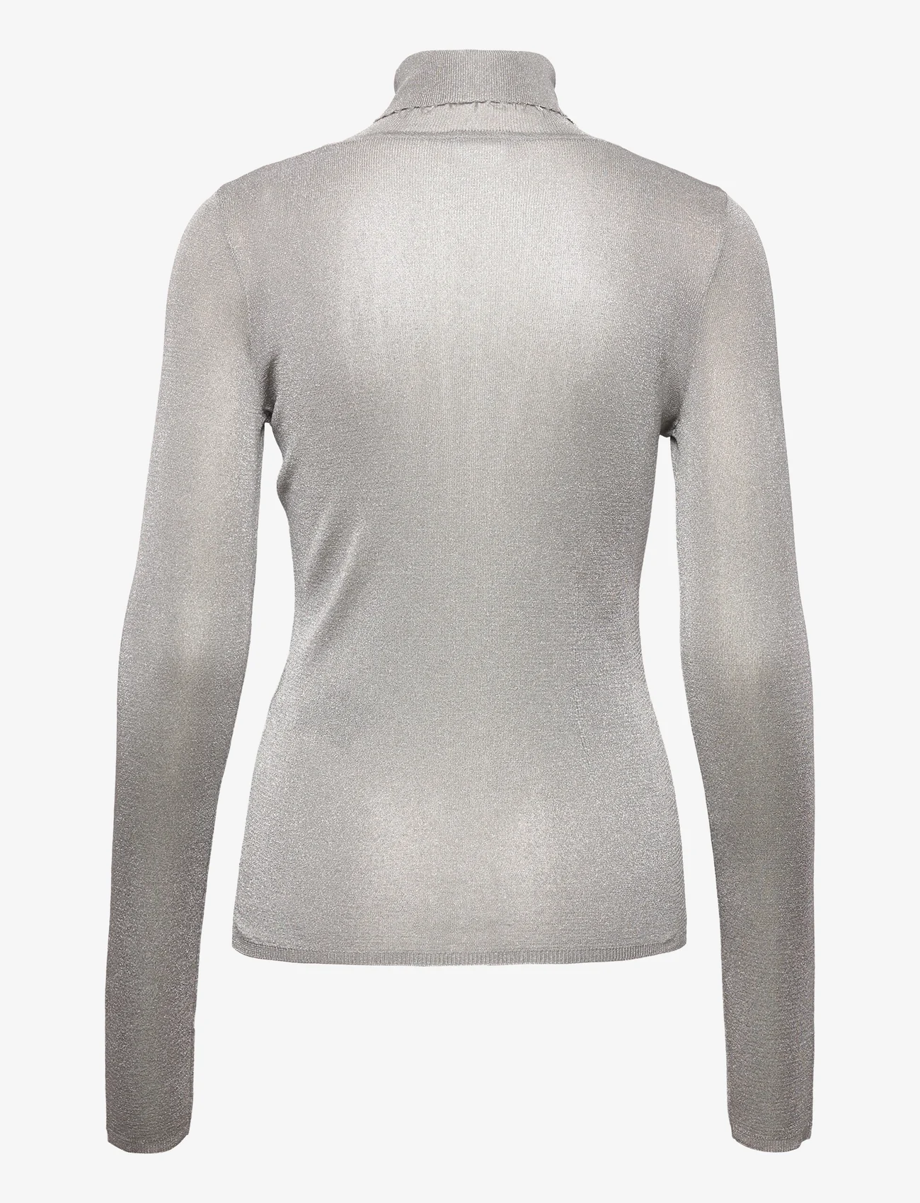Filippa K - Caroline Turtleneck Top - džemperi ar augstu apkakli - grey lurex - 1