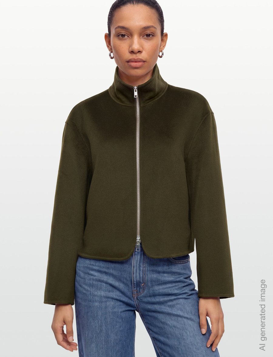 Filippa K - Dafina Jacket - ulljackor - dark moss green - 3