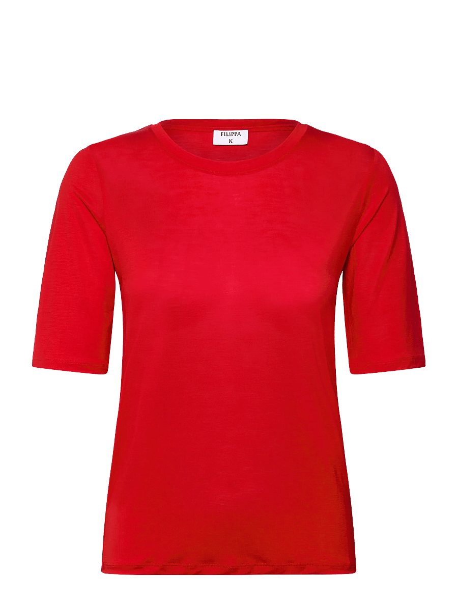 Filippa K - Elena Tee - t-shirts & tops - bright red - 1